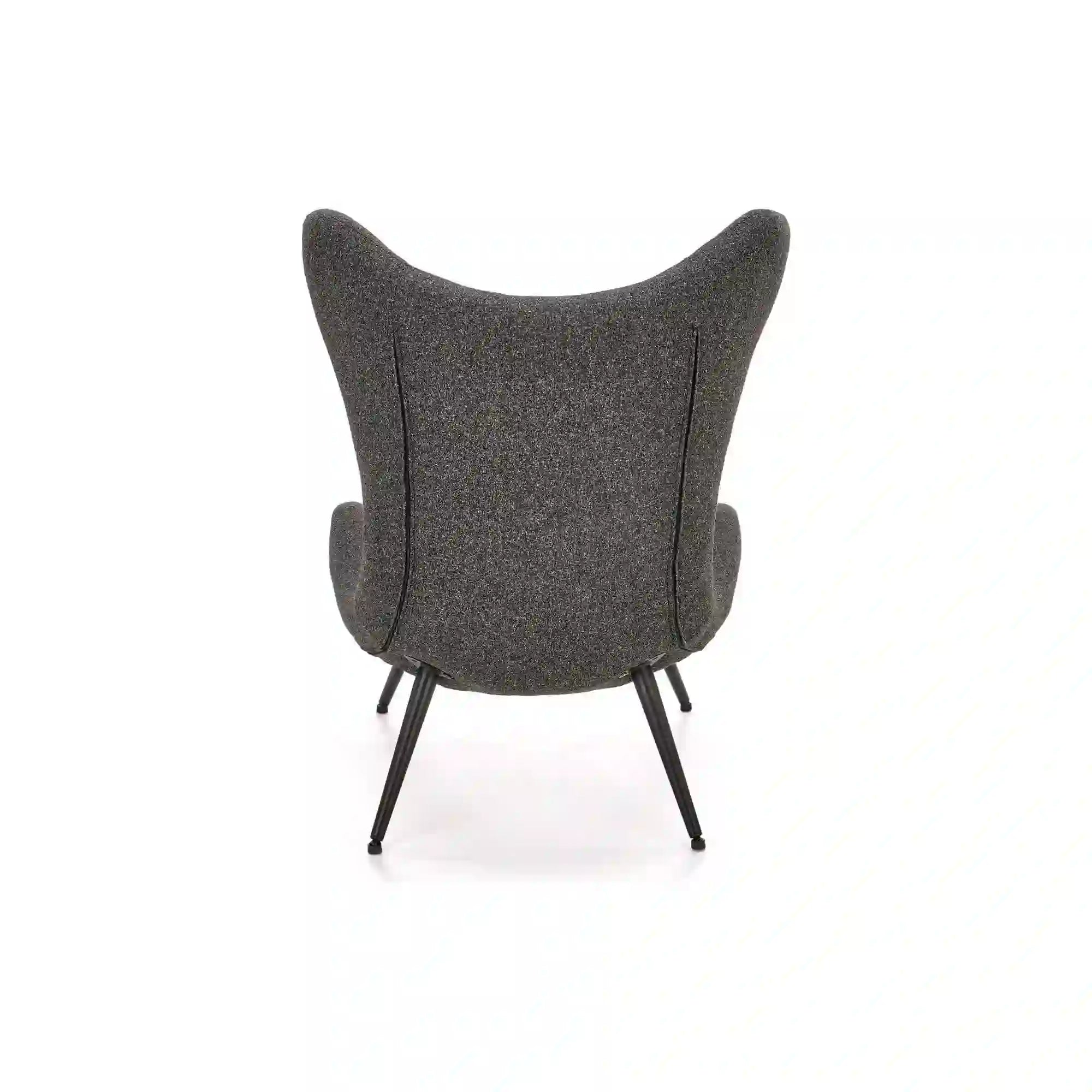 Fotoliu ATLANTIS, gri antracit/negru, stofa/otel, 77x80x106 cm