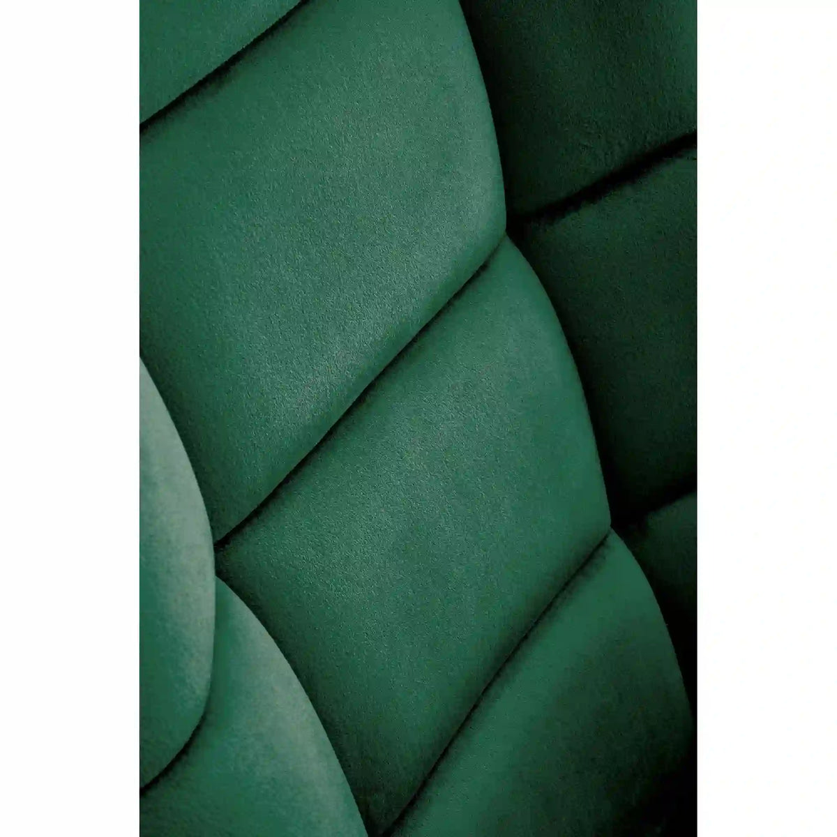 Scaun balansoar tapitat BAZALTO, verde/negru, stofa catifelata, 70x90x92 cm