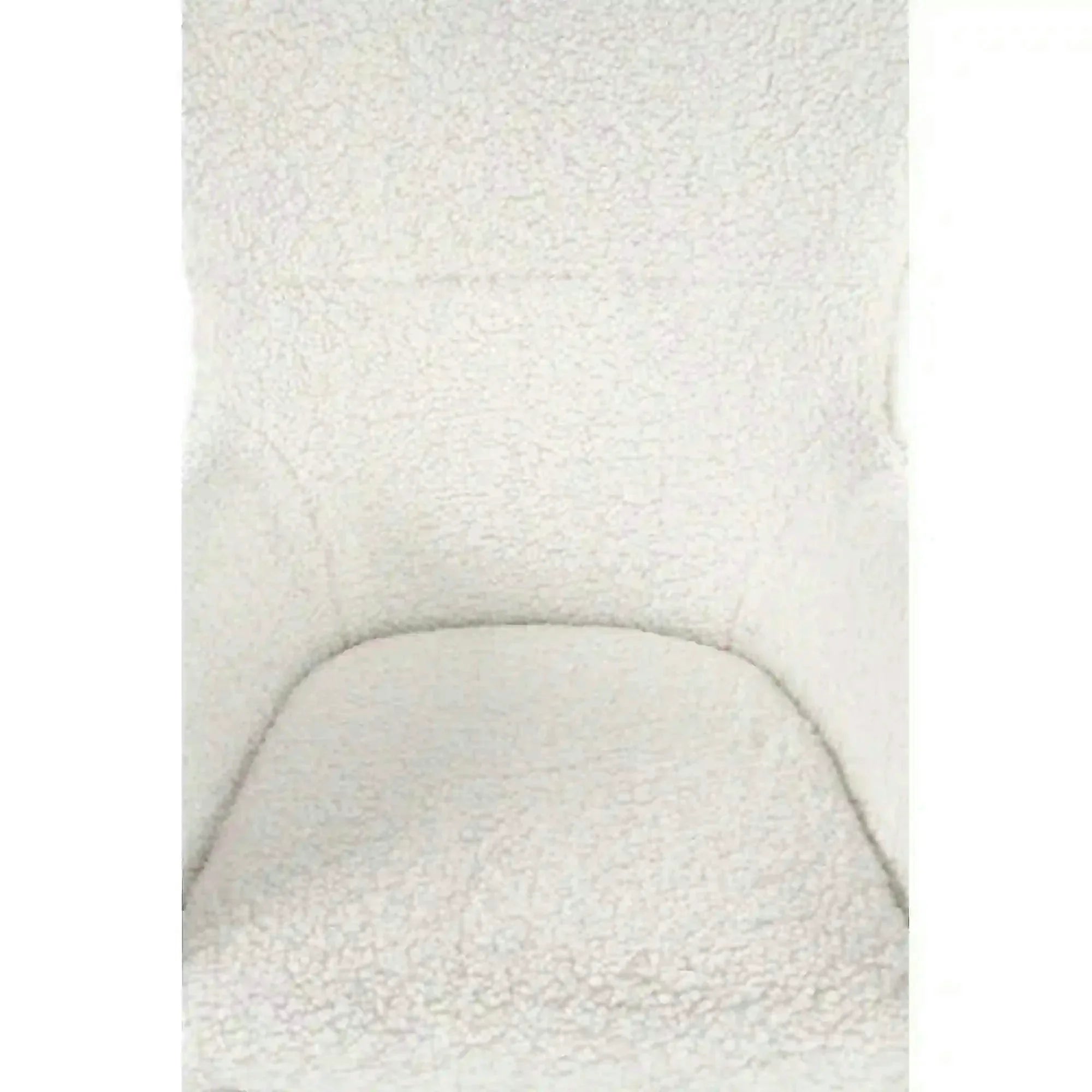 Fotoliu balansoar LIBERTO, crem/auriu, stofa buclata/otel, 72x100x106 cm