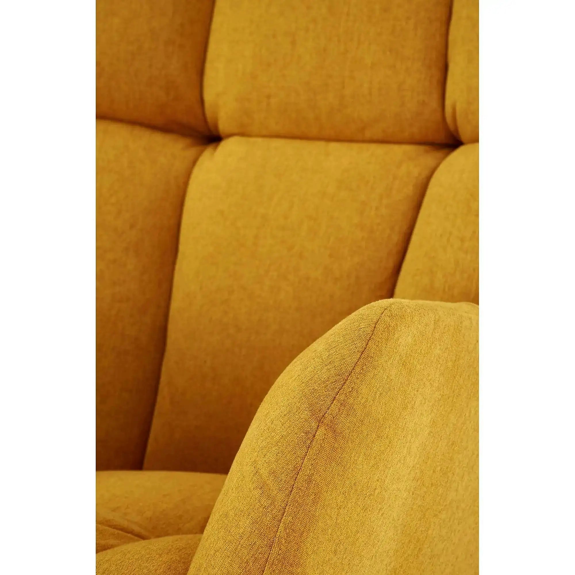 Fotoliu balansoar VASCO, stofa clasica galben mustar - Nea 66, 70x97x94 cm