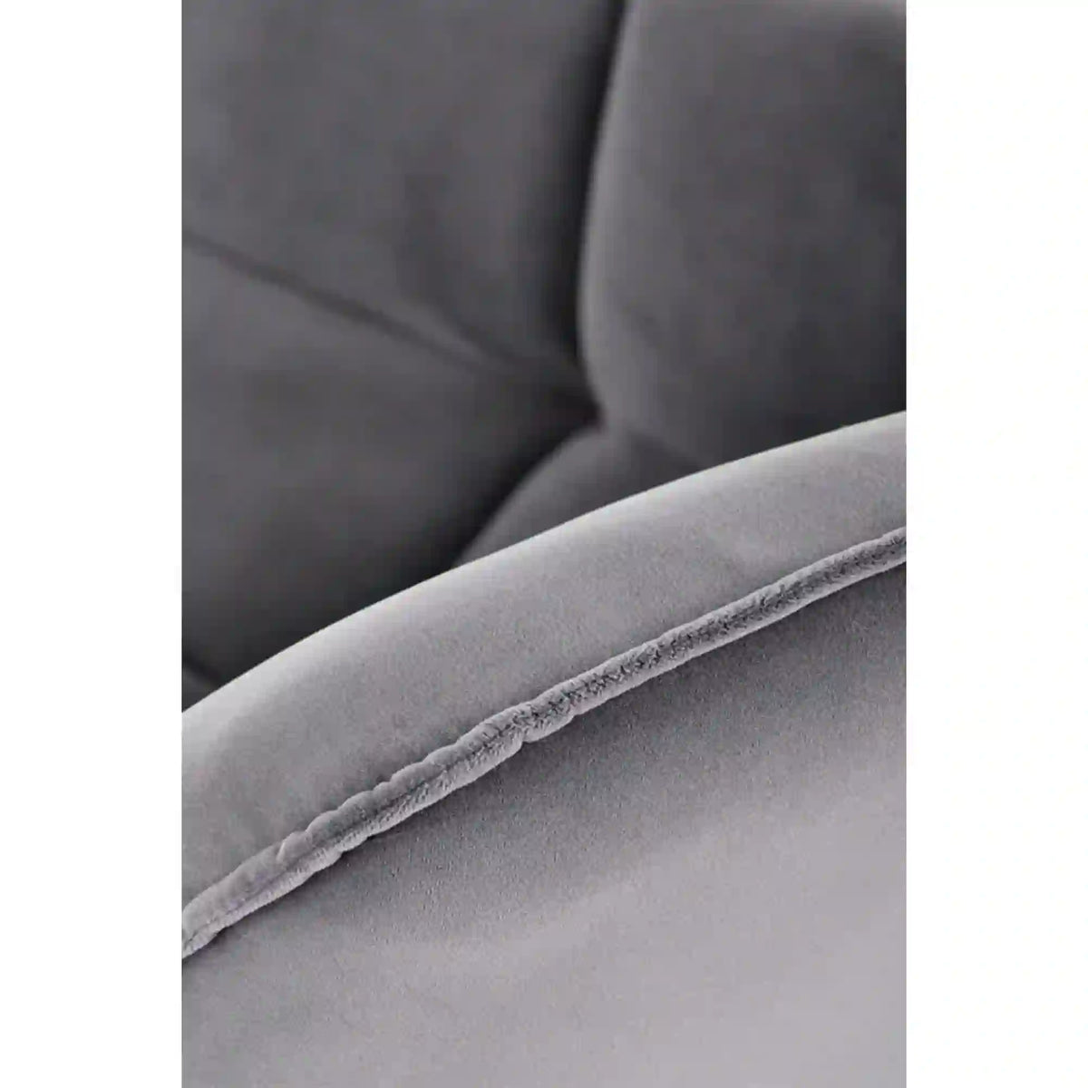 Scaun de relaxare modern BELTON, gri/negru, stofa catifelata/otel, 74x73x78 cm