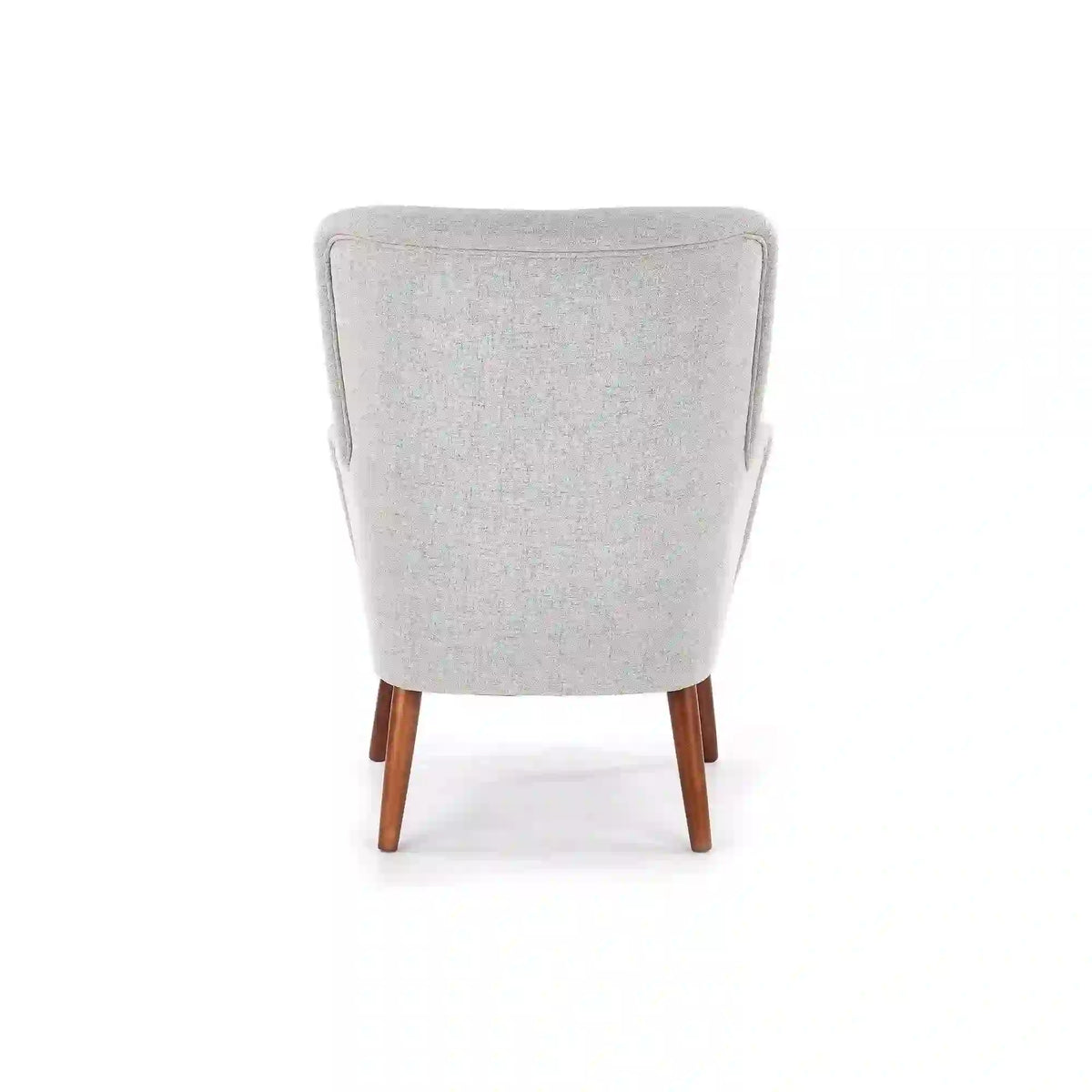 Fotoliu BISHOP, gri deschis/nuc, stofa/lemn, 76x78x102 cm