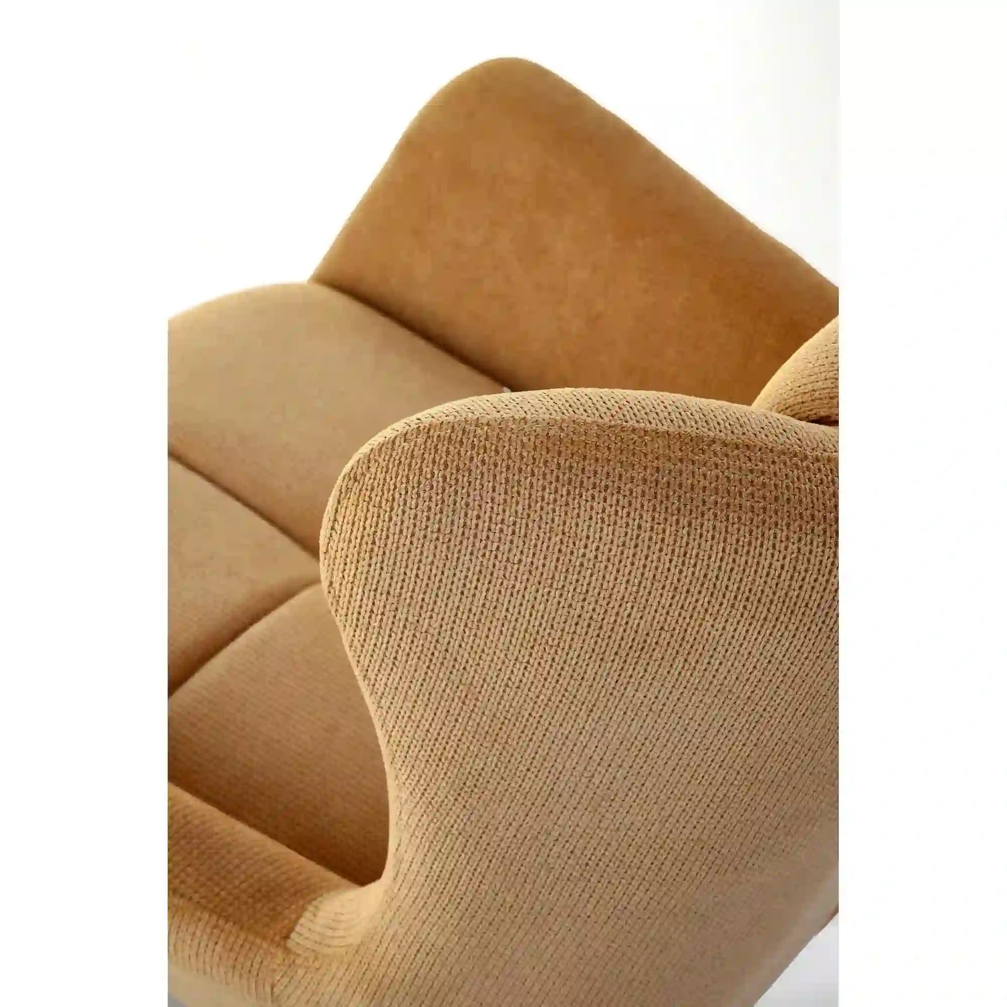 Fotoliu BYRON, stofa clasica galben mustar - Vardo 66, 75x85x92 cm