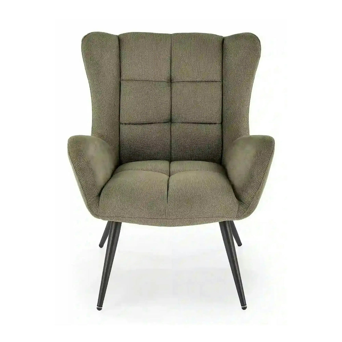 Fotoliu BYRON, stofa clasica verde olive - Vardo 74, 75x85x92 cm