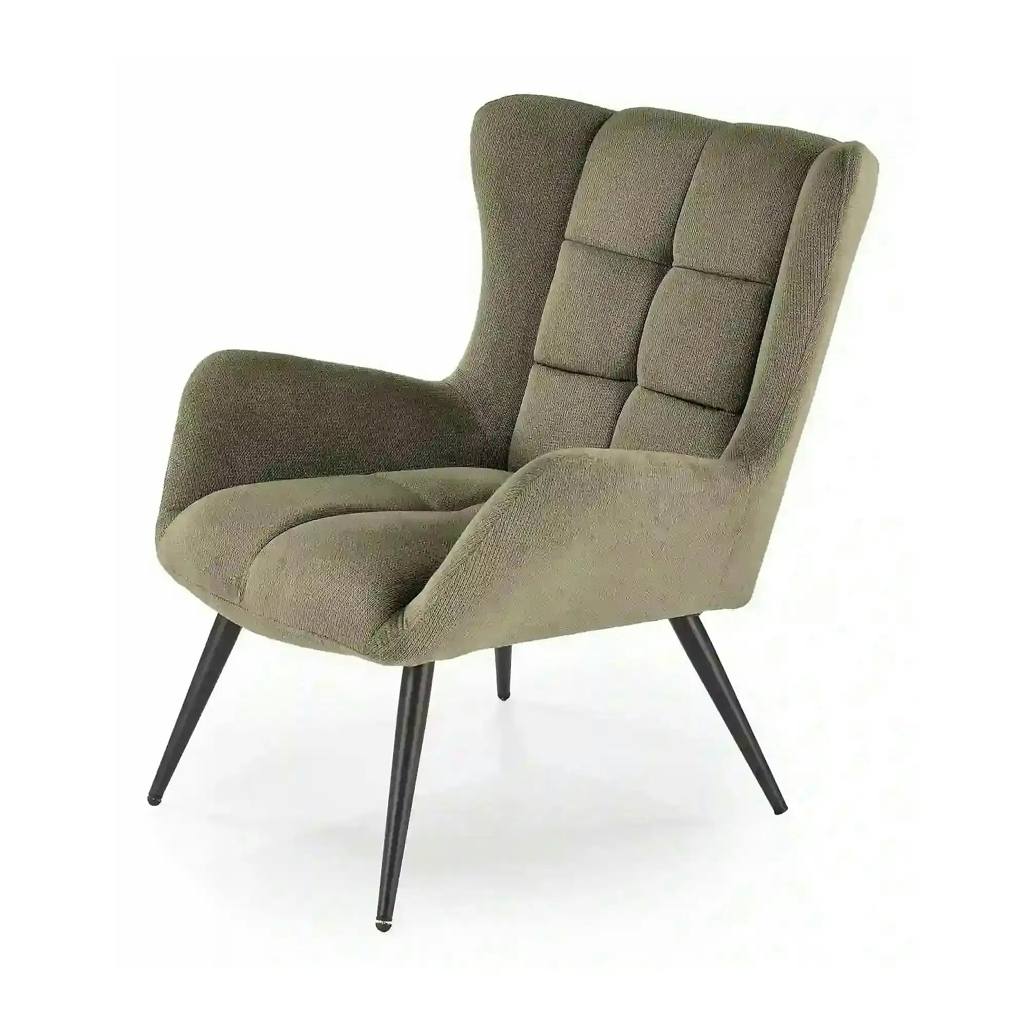 Fotoliu BYRON, stofa clasica verde olive - Vardo 74, 75x85x92 cm