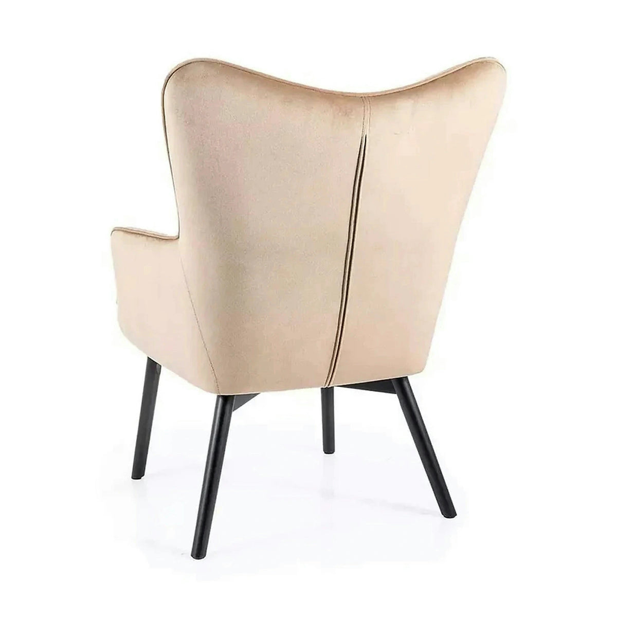 Fotoliu CARMEN, stofa catifelata bej - Bluvel 28, 72x75x99 cm