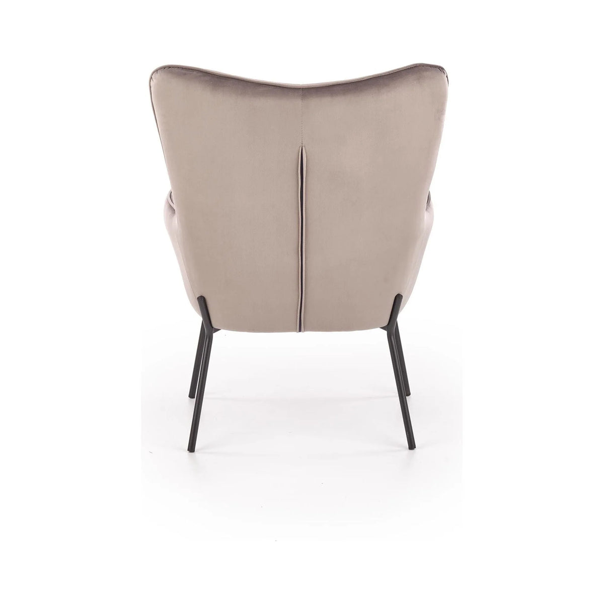 Fotoliu CASTEL, stofa catifelata gri - Bluvel 14, 71x79x97 cm