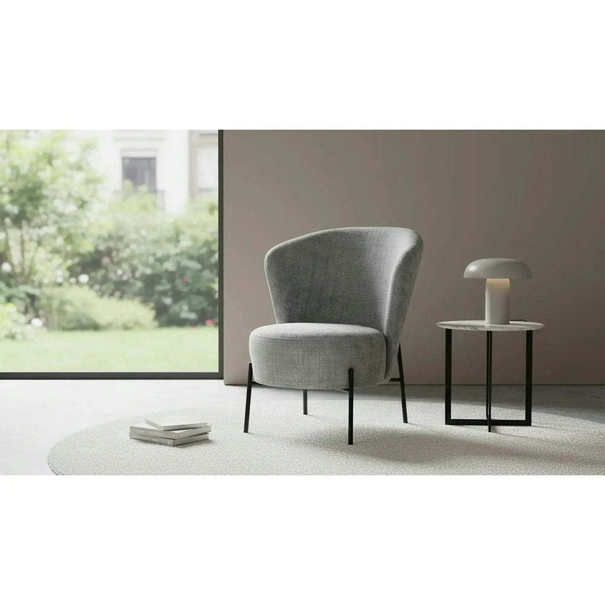 Fotoliu CEZAR, gri/negru, stofa catifelata/otel, 70x79x85 cm