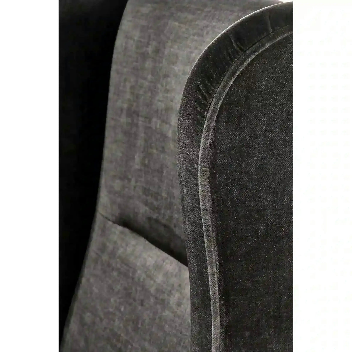 Fotoliu CHESTER 2, gri antracit/stejar, stofa catifelata/lemn, 67x85x114 cm