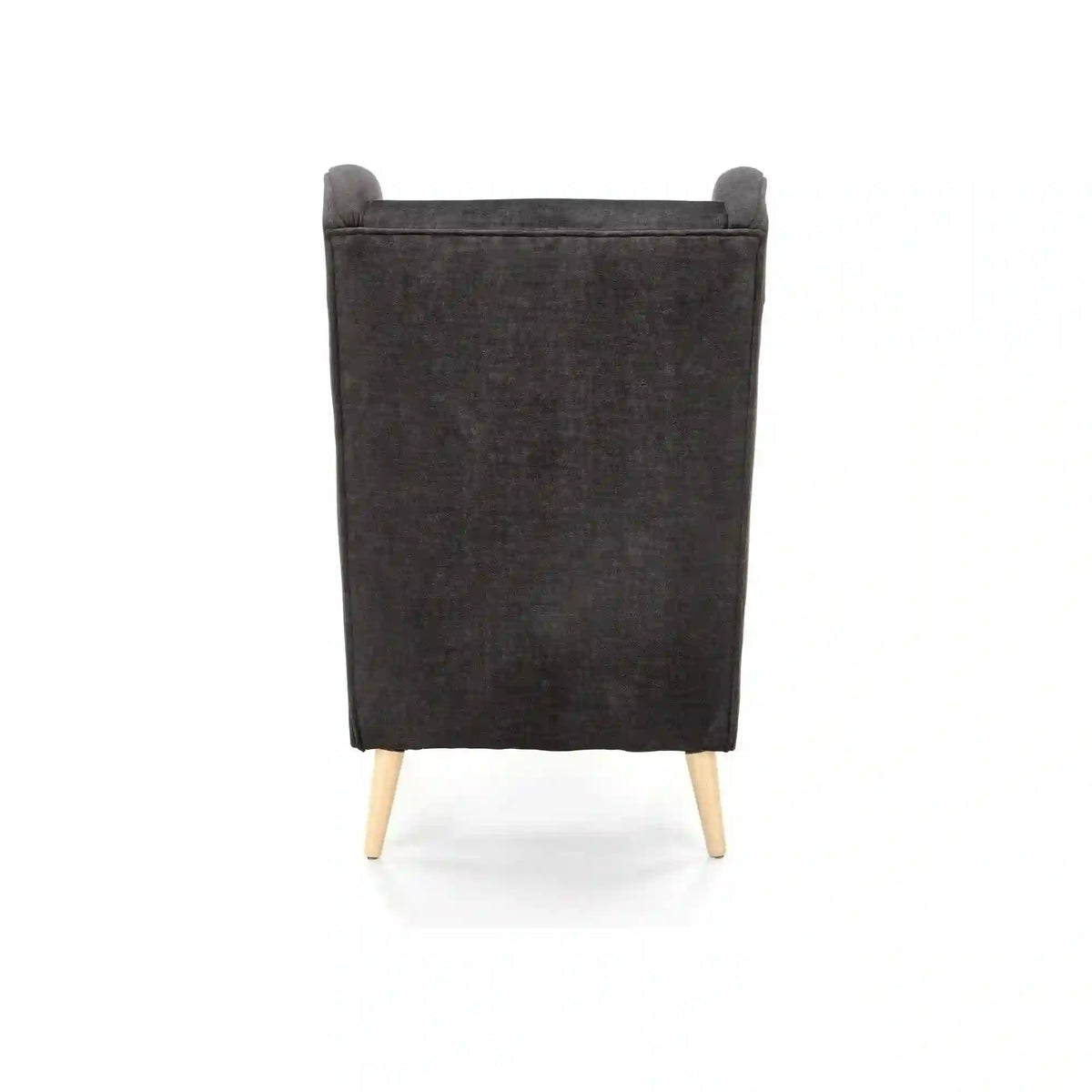 Fotoliu CHESTER, gri antracit/stejar, stofa catifelata/lemn, 67x85x114 cm