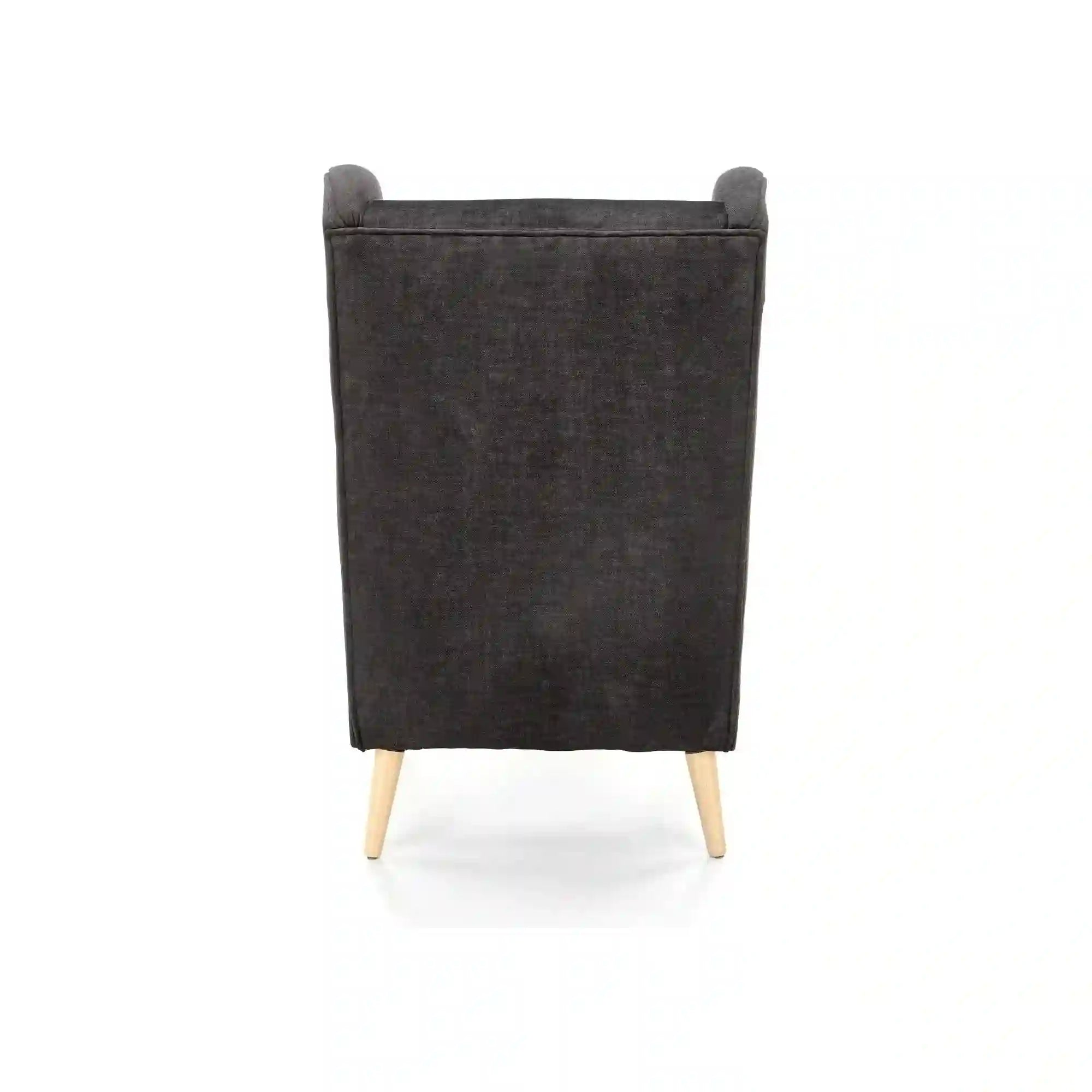 Fotoliu CHESTER, gri antracit/stejar, stofa catifelata/lemn, 67x85x114 cm