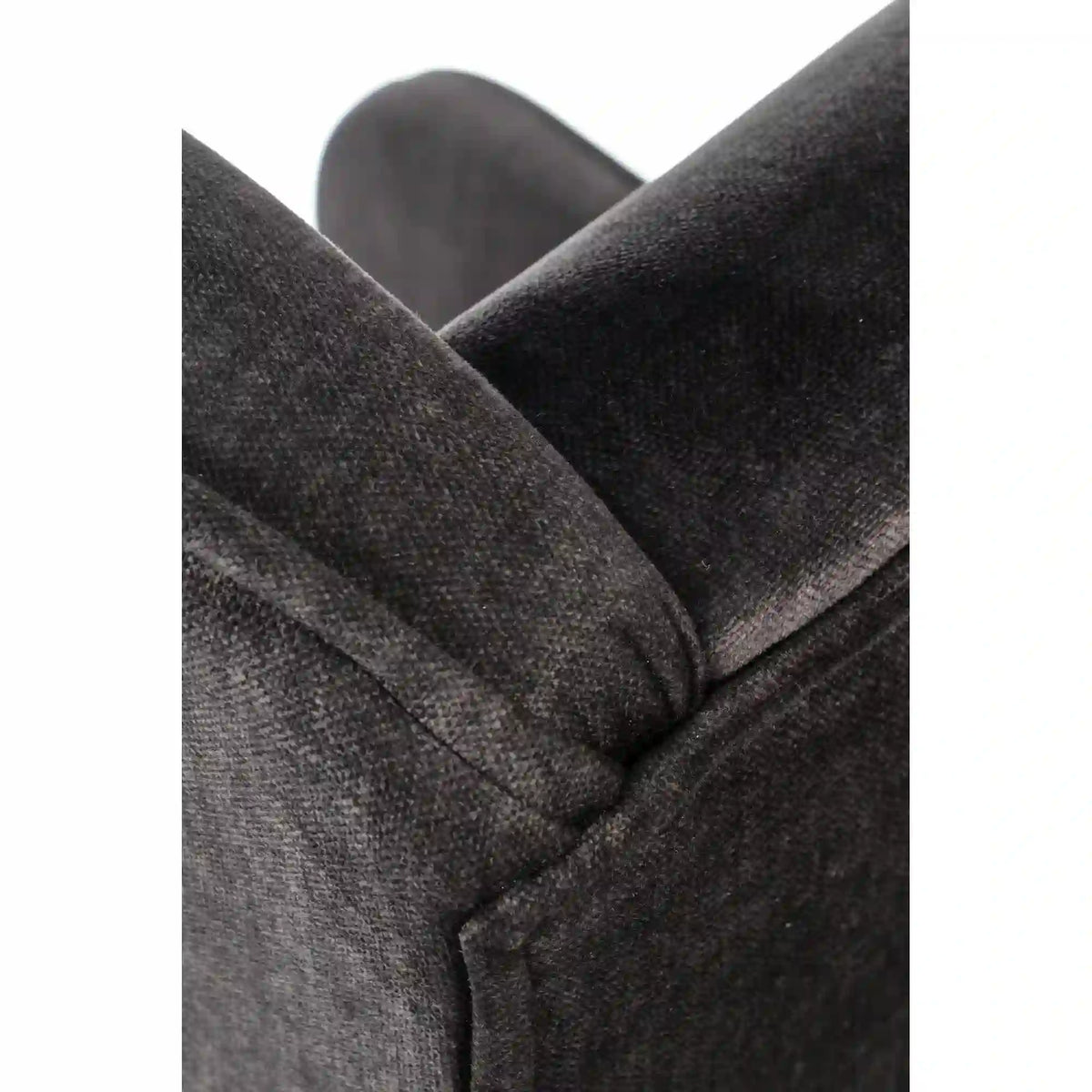 Fotoliu CHESTER, gri antracit/stejar, stofa catifelata/lemn, 67x85x114 cm