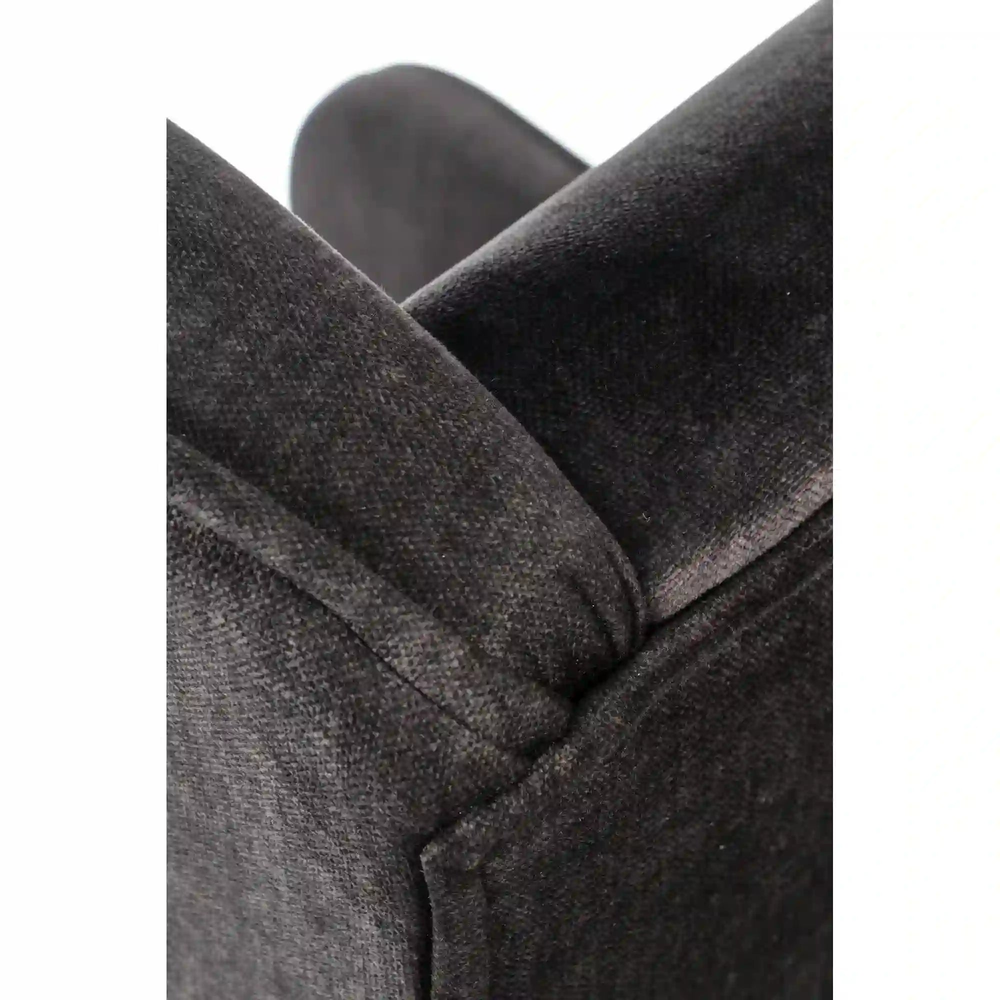 Fotoliu CHESTER, gri antracit/stejar, stofa catifelata/lemn, 67x85x114 cm