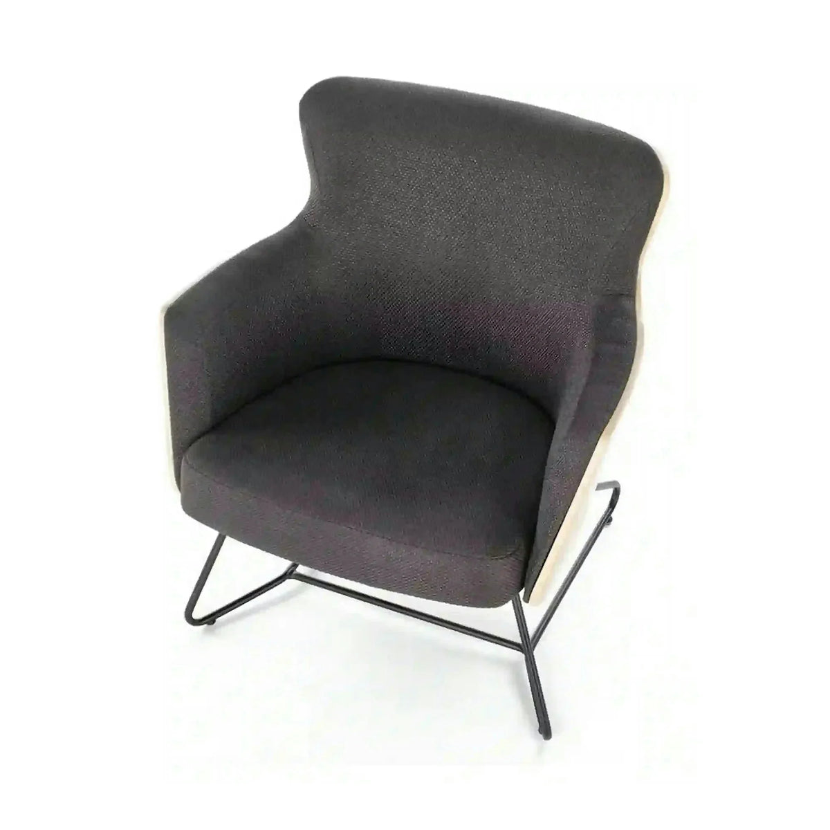 Fotoliu CHILLOUT, gri inchis, stofa, 74x67x79 cm
