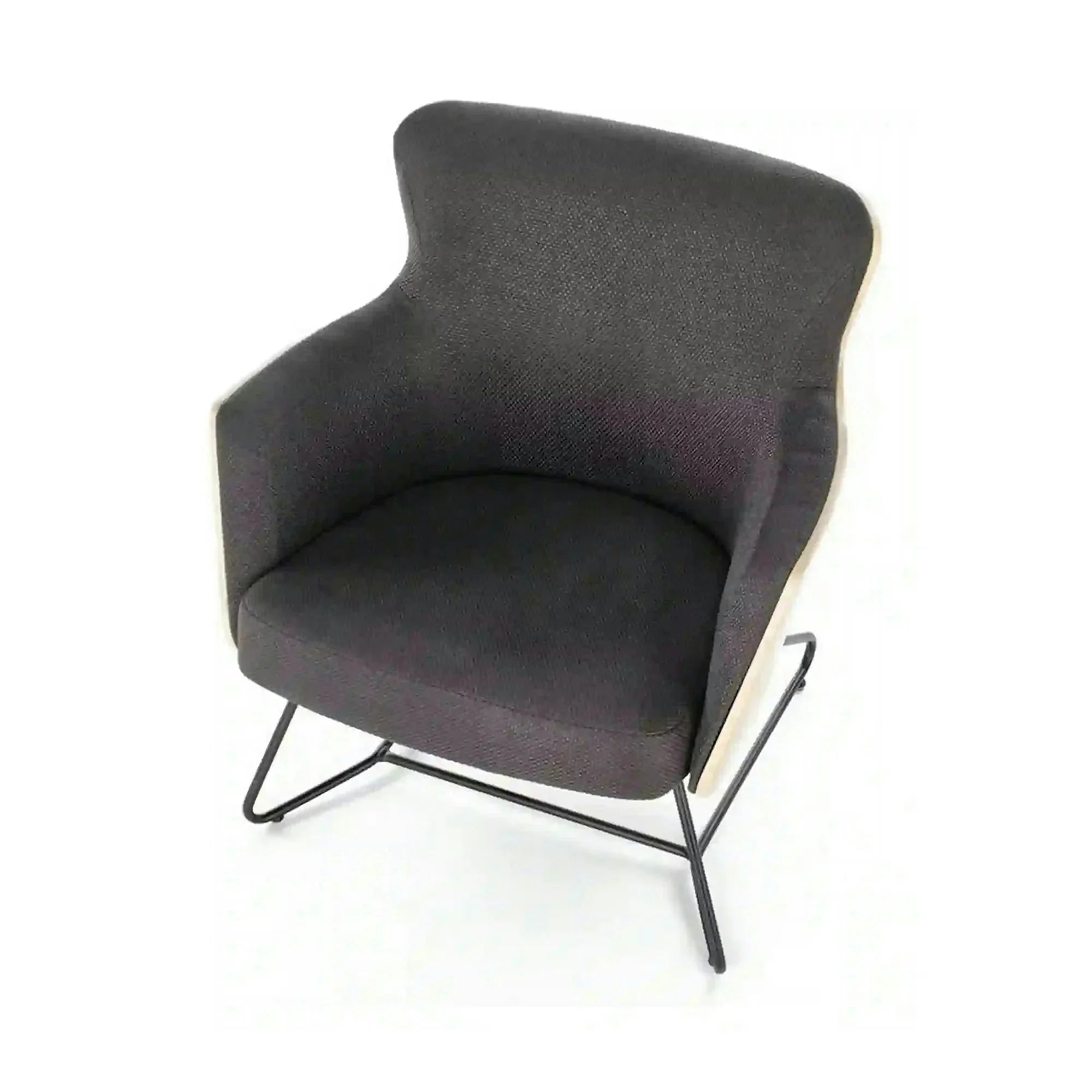 Fotoliu CHILLOUT, gri inchis, stofa, 74x67x79 cm