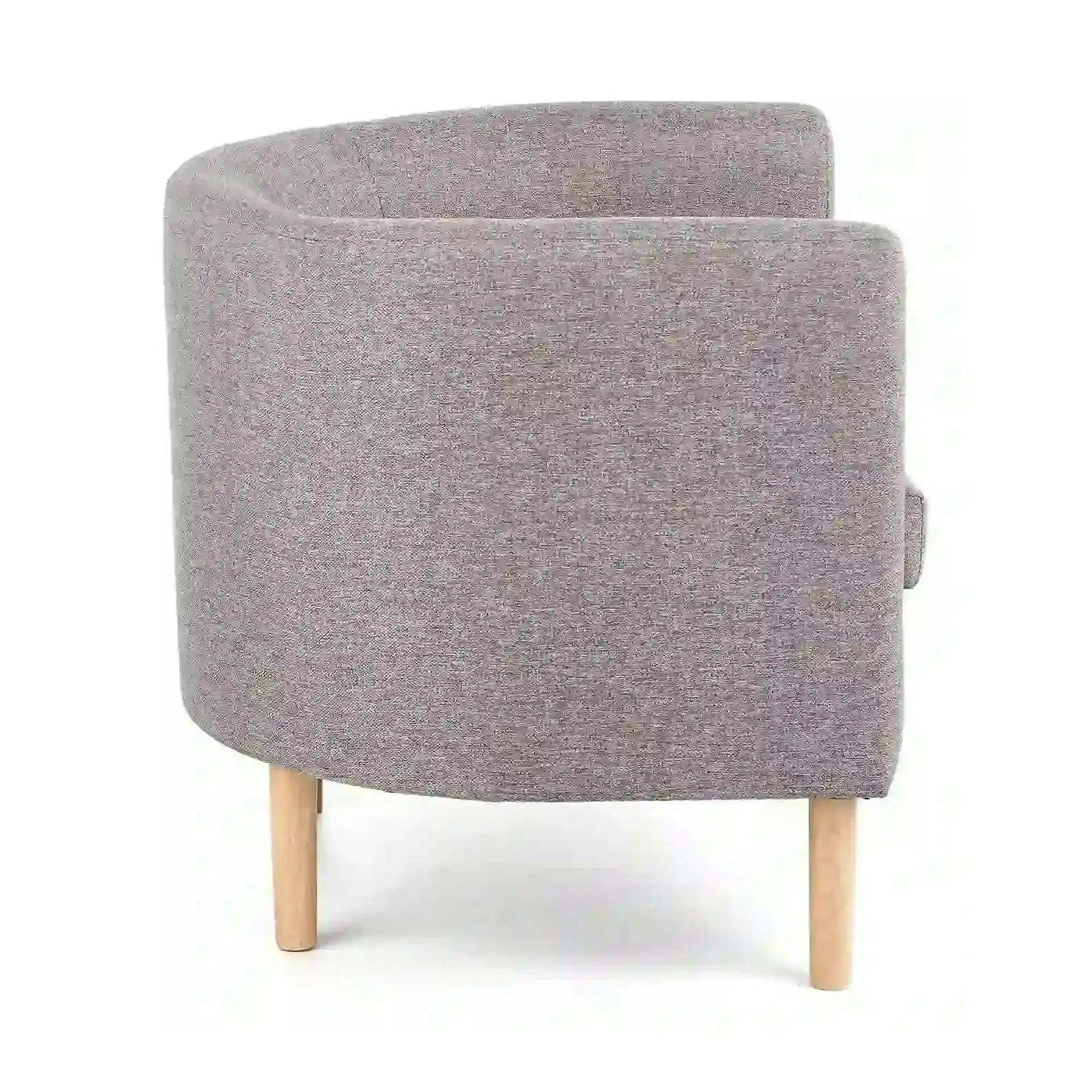 Fotoliu CLUBBY, gri/stejar natural, stofa clasica/lemn, 66x58x64 cm