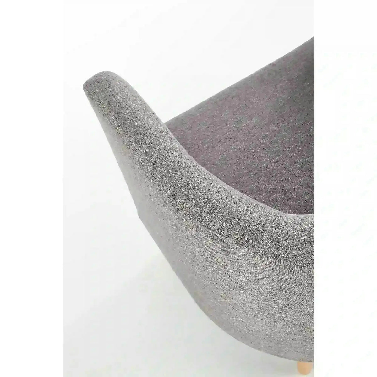 Fotoliu CLUBBY, gri/stejar natural, stofa clasica/lemn, 66x58x64 cm