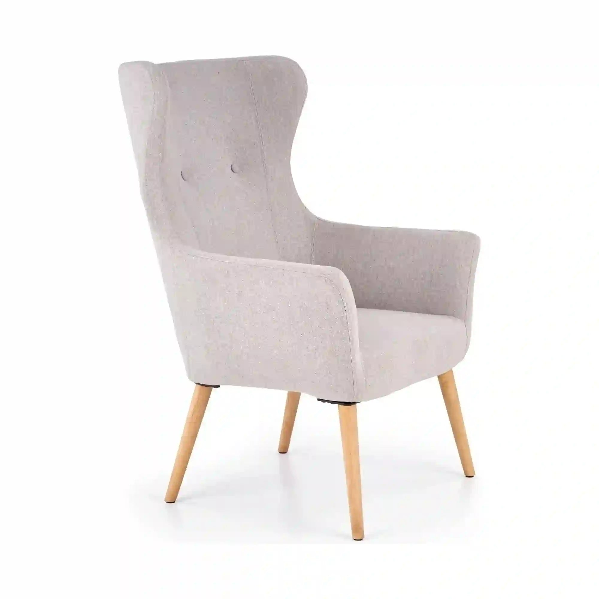 Fotoliu COTTO, gri deschis, lemn, 73x76x99 cm