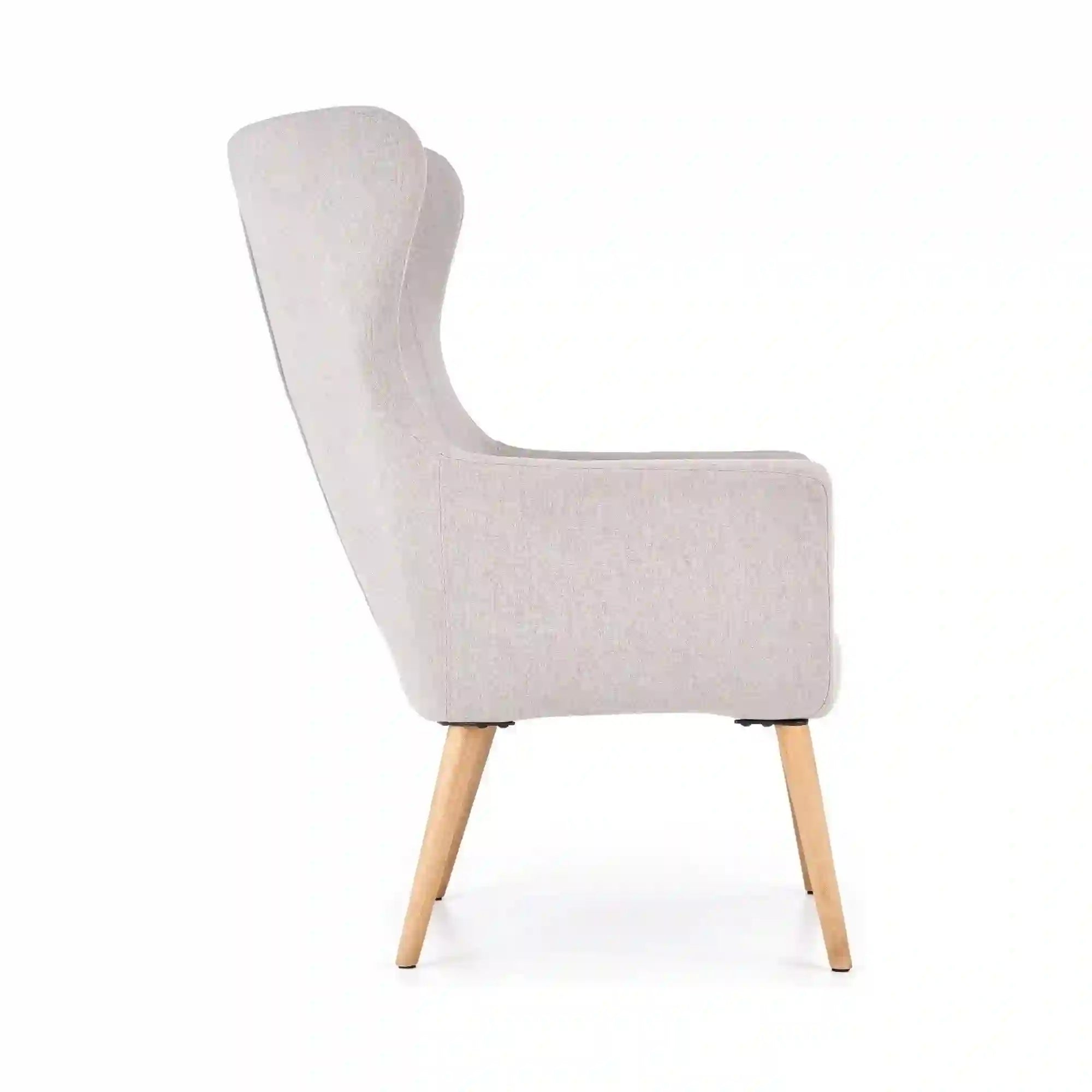 Fotoliu COTTO, gri deschis, lemn, 73x76x99 cm