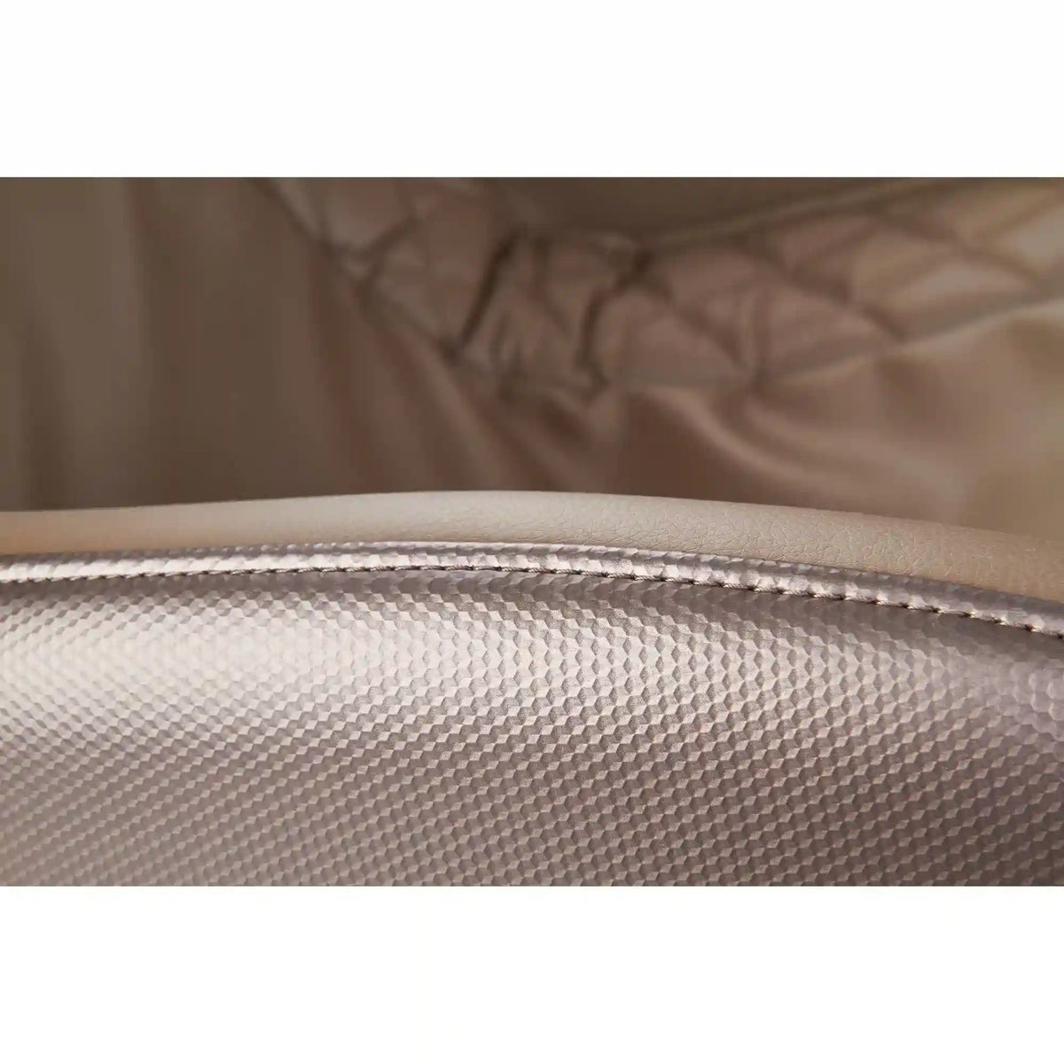 Fotoliu cu functie de masaj DOPIO, bej/negru, piele ecologica, 69x70x94 cm