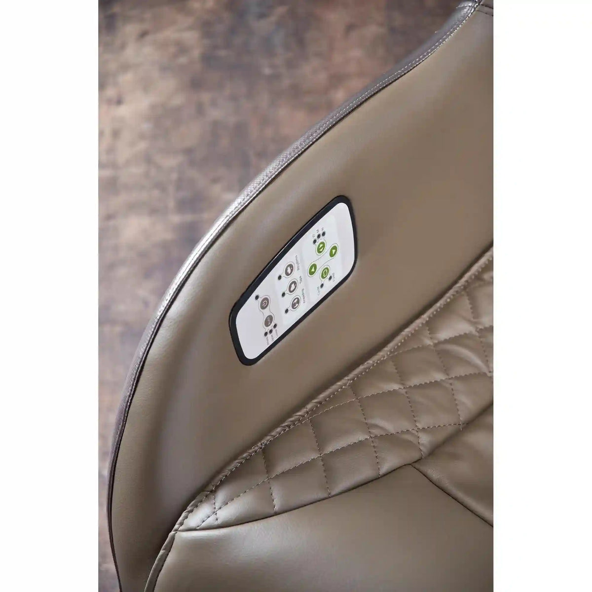 Fotoliu cu functie de masaj DOPIO, bej/negru, piele ecologica, 69x70x94 cm