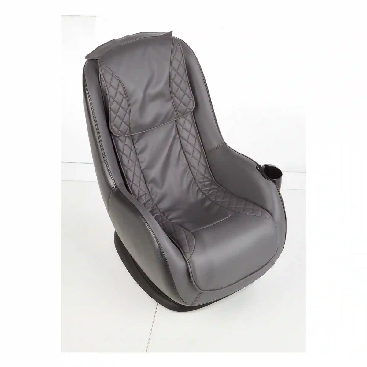 Fotoliu cu functie de masaj DOPIO, gri/negru, piele ecologica, 69x70x94 cm