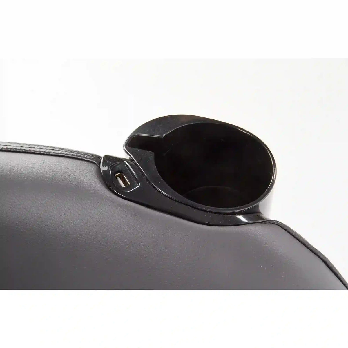 Fotoliu cu functie de masaj DOPIO, gri/negru, piele ecologica, 69x70x94 cm