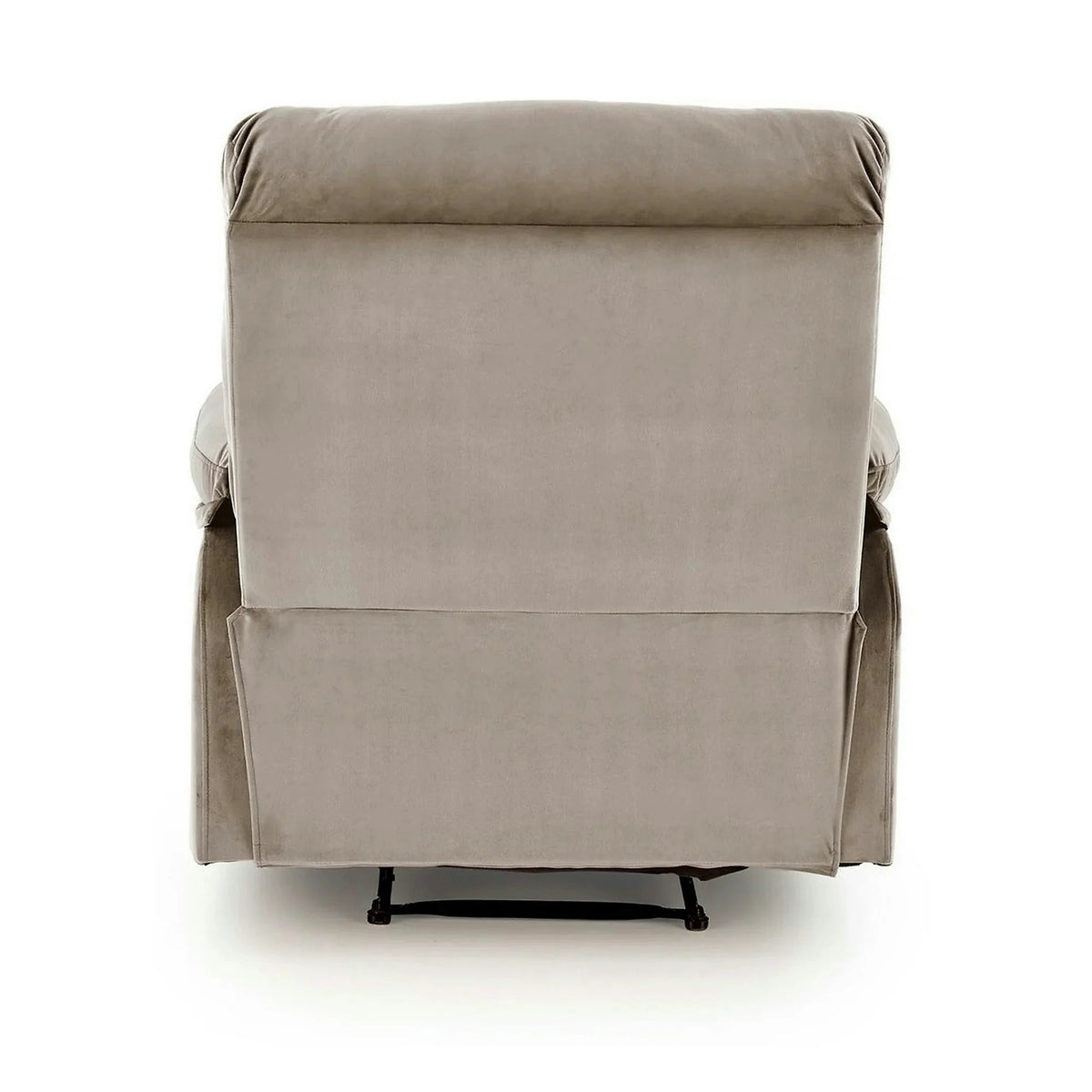 Fotoliu cu recliner DRAGER, bej/negru, stofa catifelata/metal, 88x90/160x105 cm