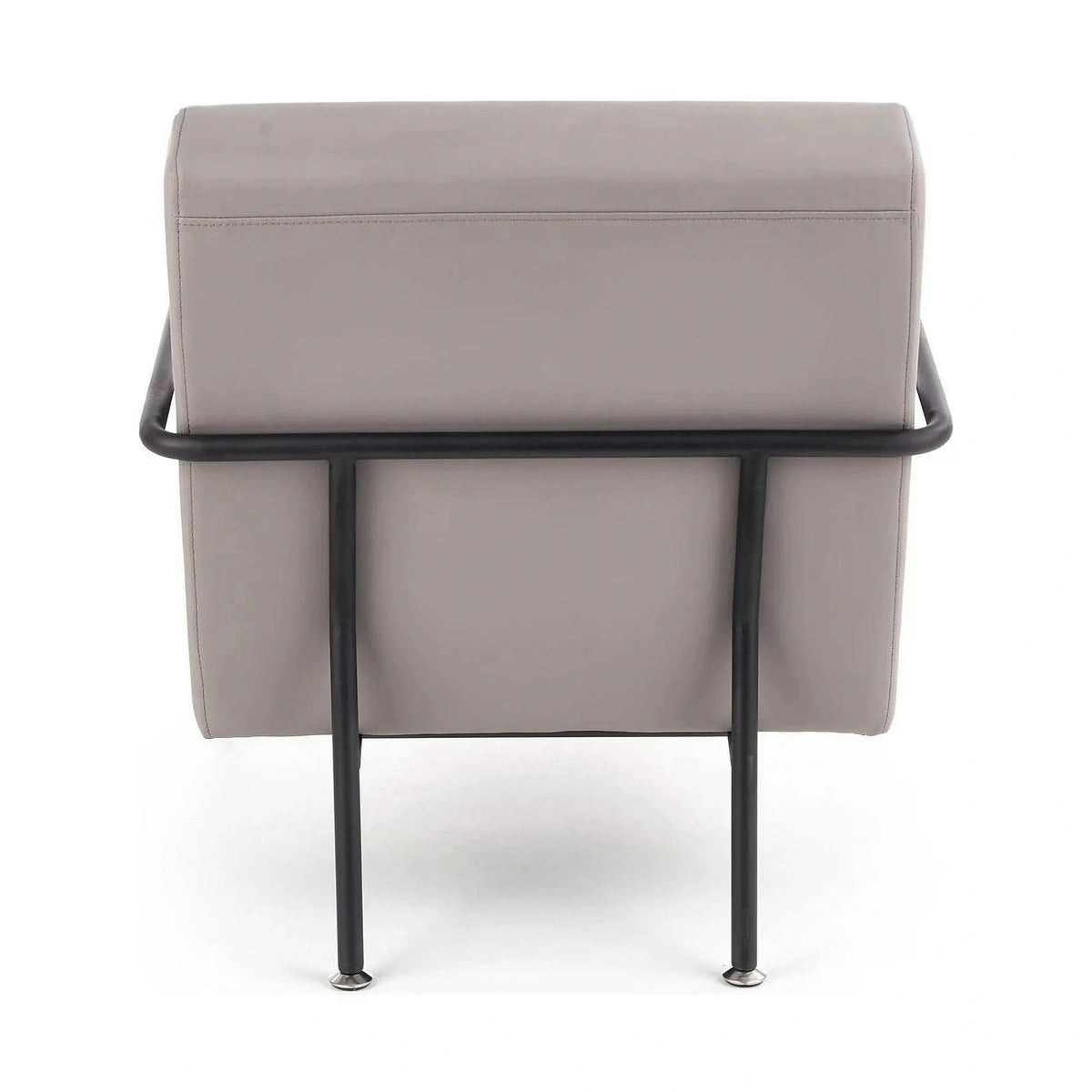Fotoliu CUPER, gri/negru, piele ecologica/otel, 69x82x75 cm