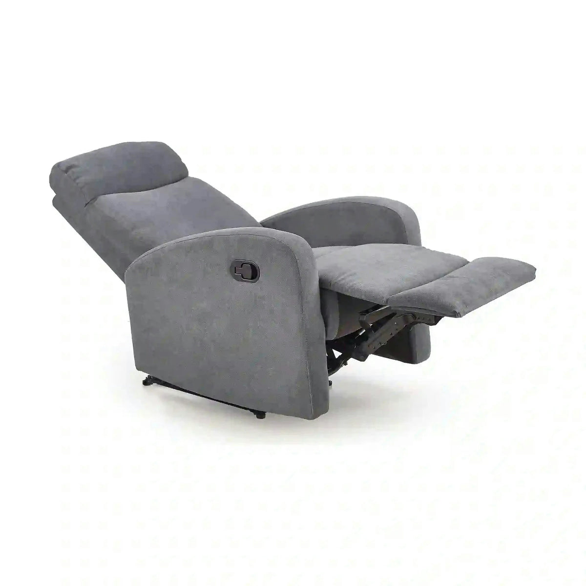 Fotoliu de living rabatabil OSLO 1S, gri/negru, stofa/metal, 75x95/158x79/100 cm