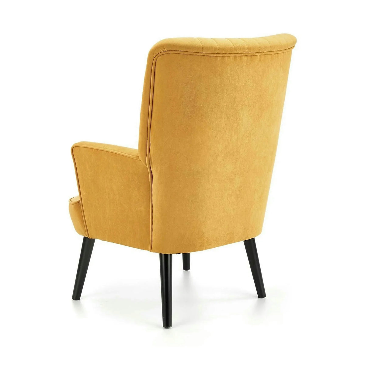 Fotoliu DELGADO, stofa catifelata galben - Bluvel 68, 75x70x100 cm