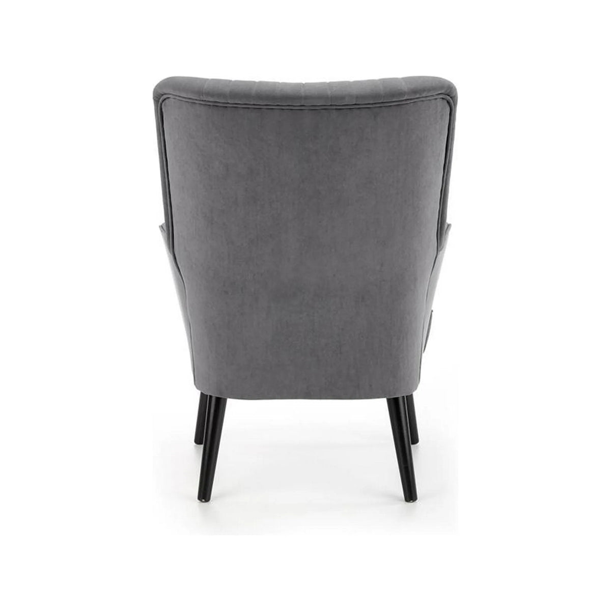 Fotoliu DELGADO, stofa catifelata gri - Bluvel 14, 75x70x100 cm