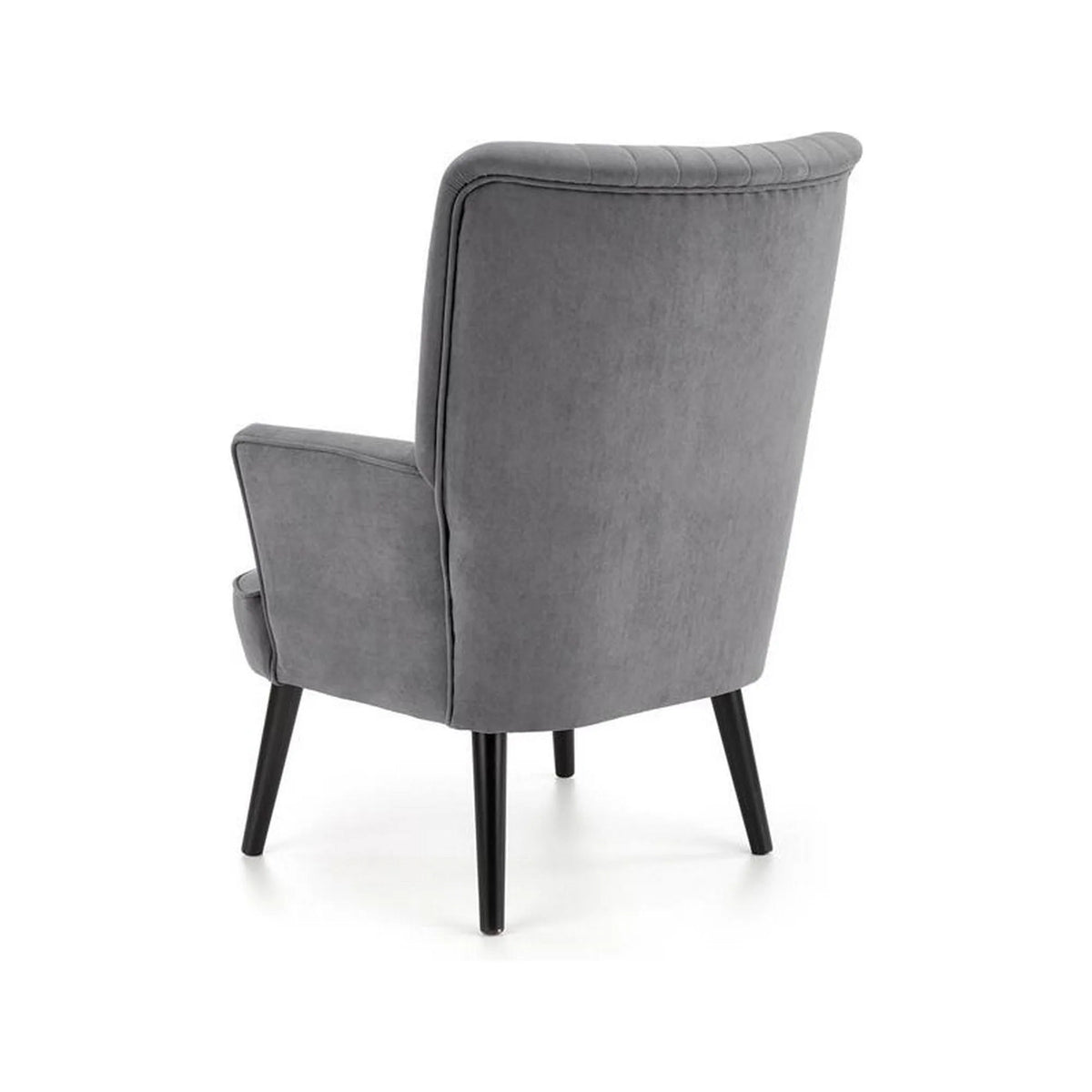 Fotoliu DELGADO, stofa catifelata gri - Bluvel 14, 75x70x100 cm