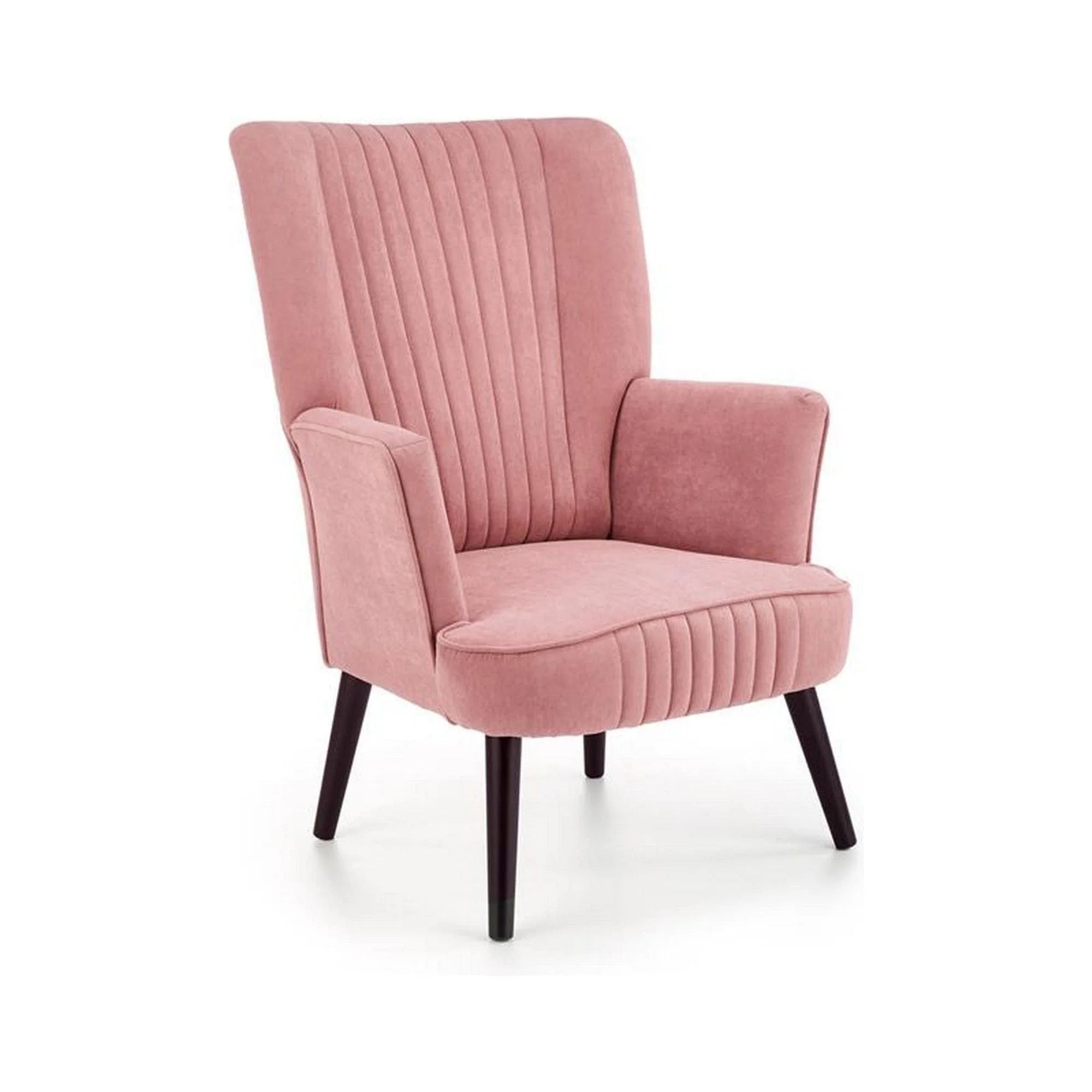 Fotoliu DELGADO, stofa catifelata roz - Bluvel 52, 75x70x100 cm