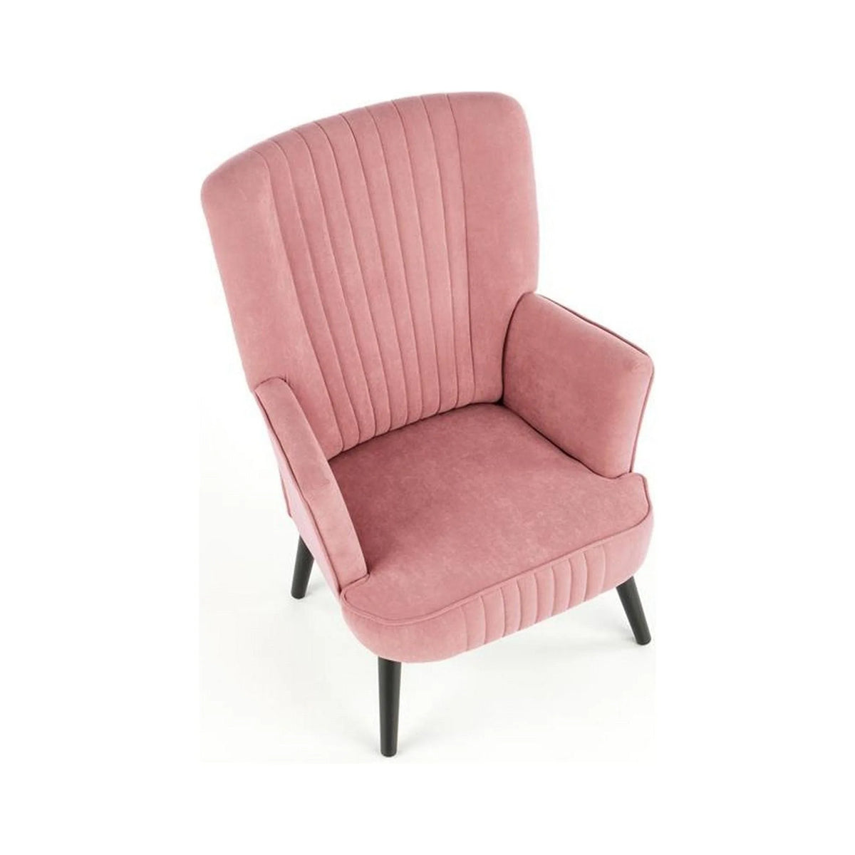 Fotoliu DELGADO, stofa catifelata roz - Bluvel 52, 75x70x100 cm