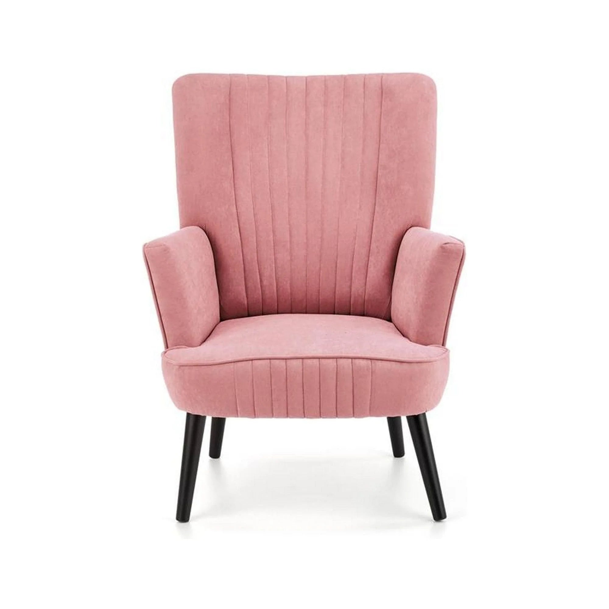 Fotoliu DELGADO, stofa catifelata roz - Bluvel 52, 75x70x100 cm