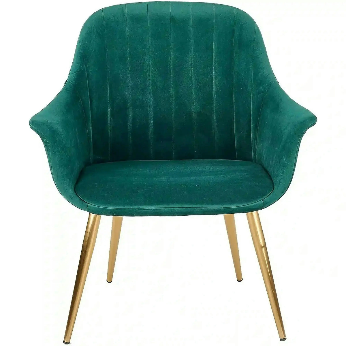 Fotoliu ELEGANCE 2, verde inchis/auriu, stofa/otel, 72x60x79 cm
