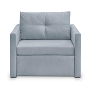 Fotoliu extensibil BUNIO, stofa catifelata gri - Modoo 2320, 98x88x86 cm