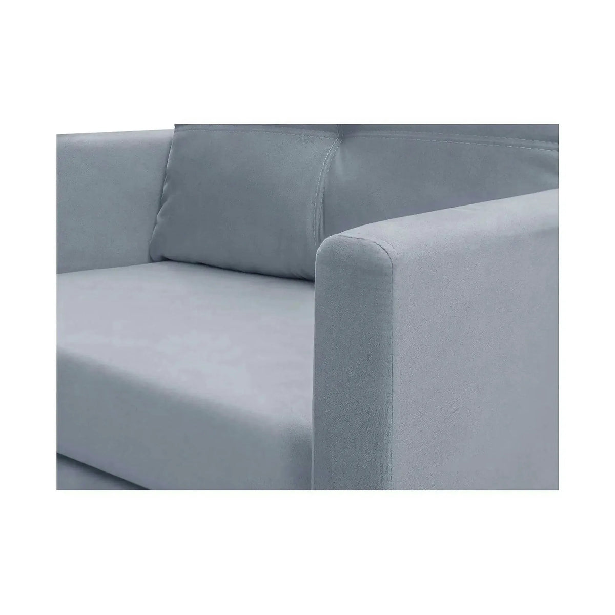 Fotoliu extensibil BUNIO, stofa catifelata gri - Modoo 2320, 98x88x86 cm