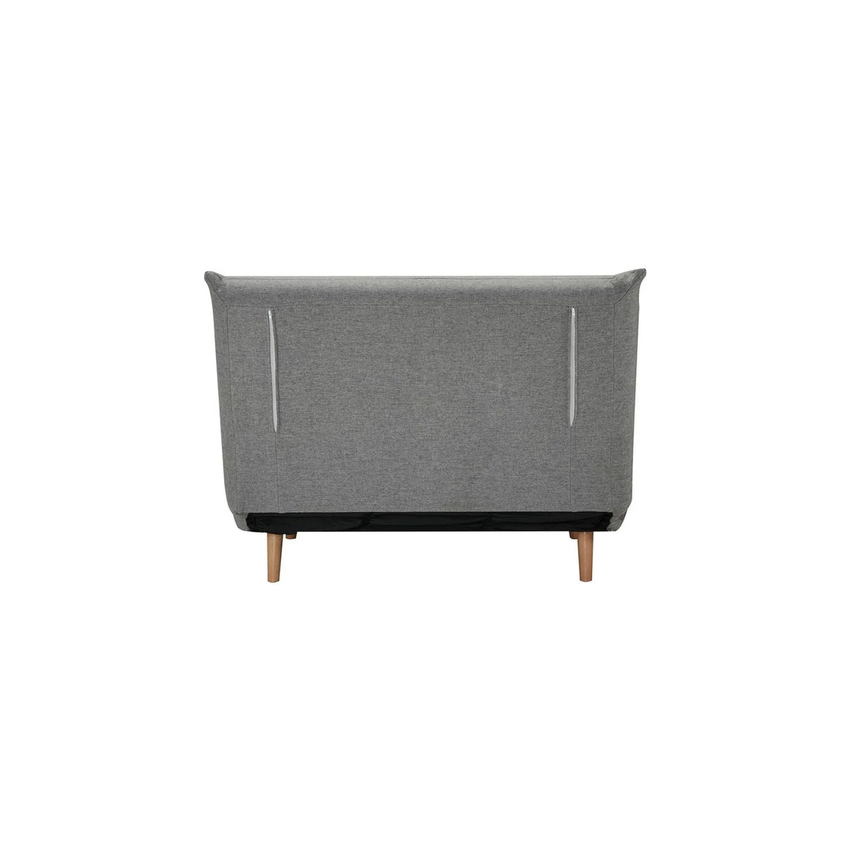 Fotoliu extensibil SPIKE, gri/fag, stofa/lemn, 105x90x80 cm