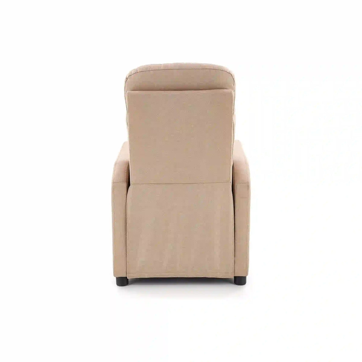 Fotoliu FELIPE, bej/negru, stofa/plastic, 64x84/135x76/103 cm