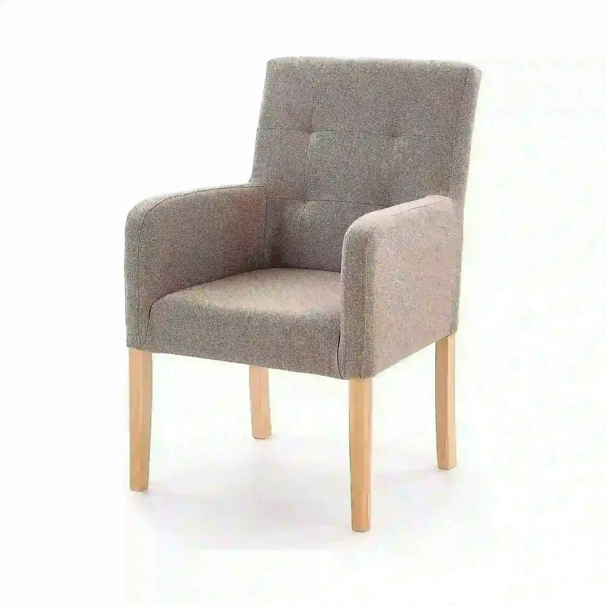 Fotoliu FILO, bej/stejar miere, stofa clasica/lemn, 60x62x92 cm