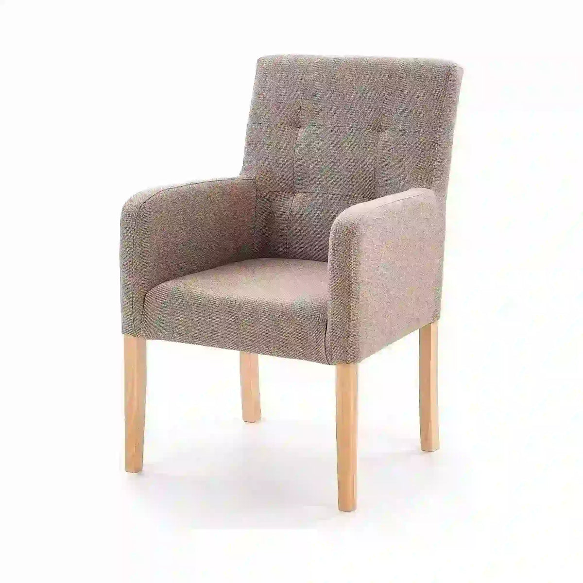 Fotoliu FILO, bej/stejar miere, stofa clasica/lemn, 60x62x92 cm