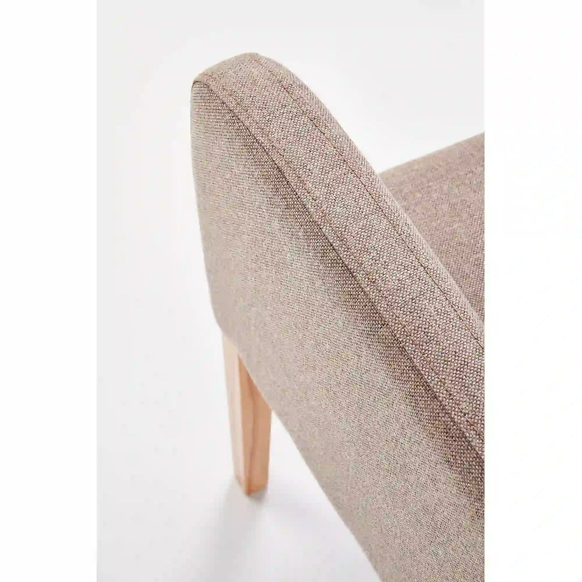 Fotoliu FILO, bej/stejar miere, stofa clasica/lemn, 60x62x92 cm