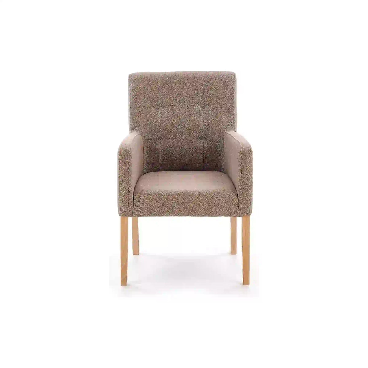 Fotoliu FILO, bej/stejar miere, stofa clasica/lemn, 60x62x92 cm