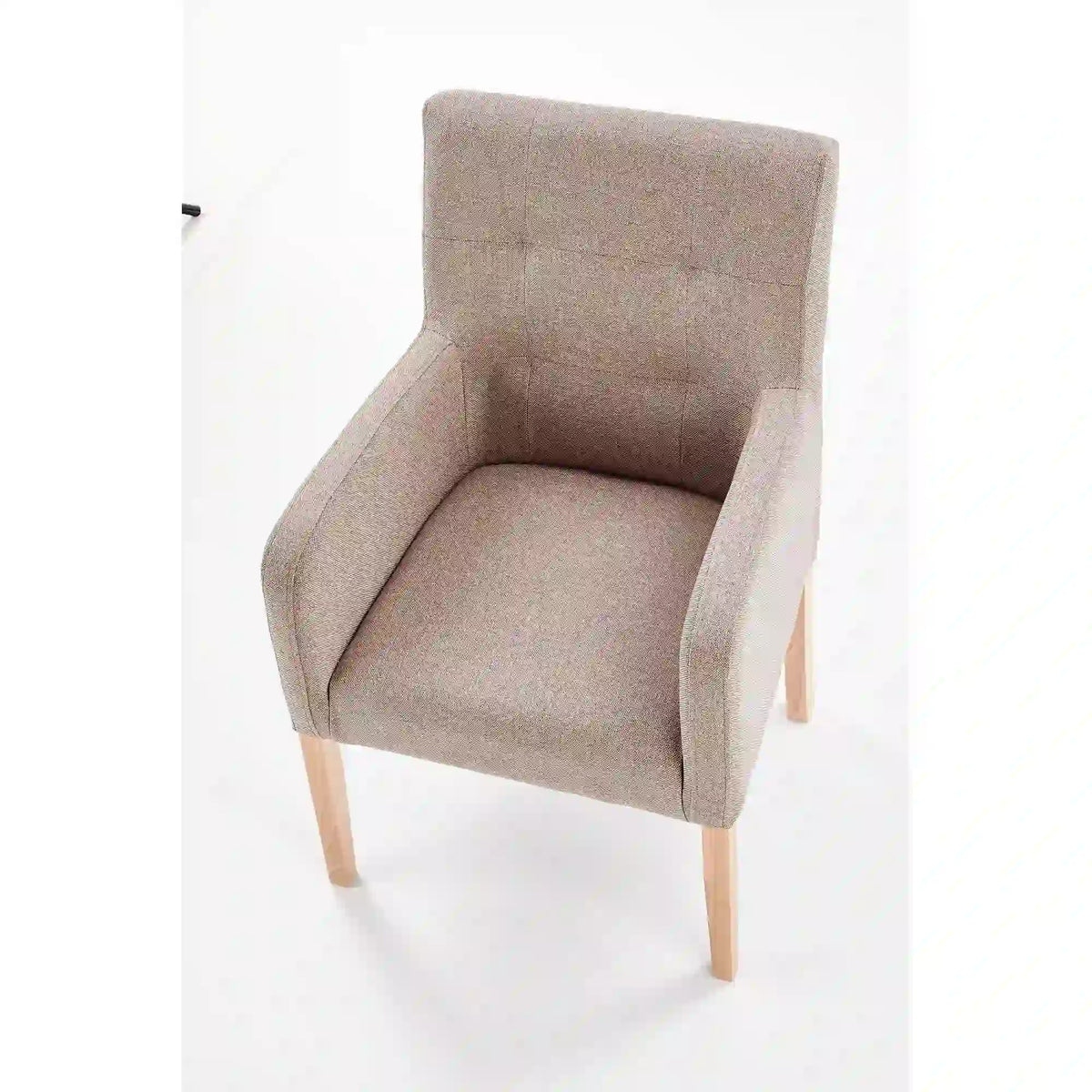 Fotoliu FILO, bej/stejar miere, stofa clasica/lemn, 60x62x92 cm