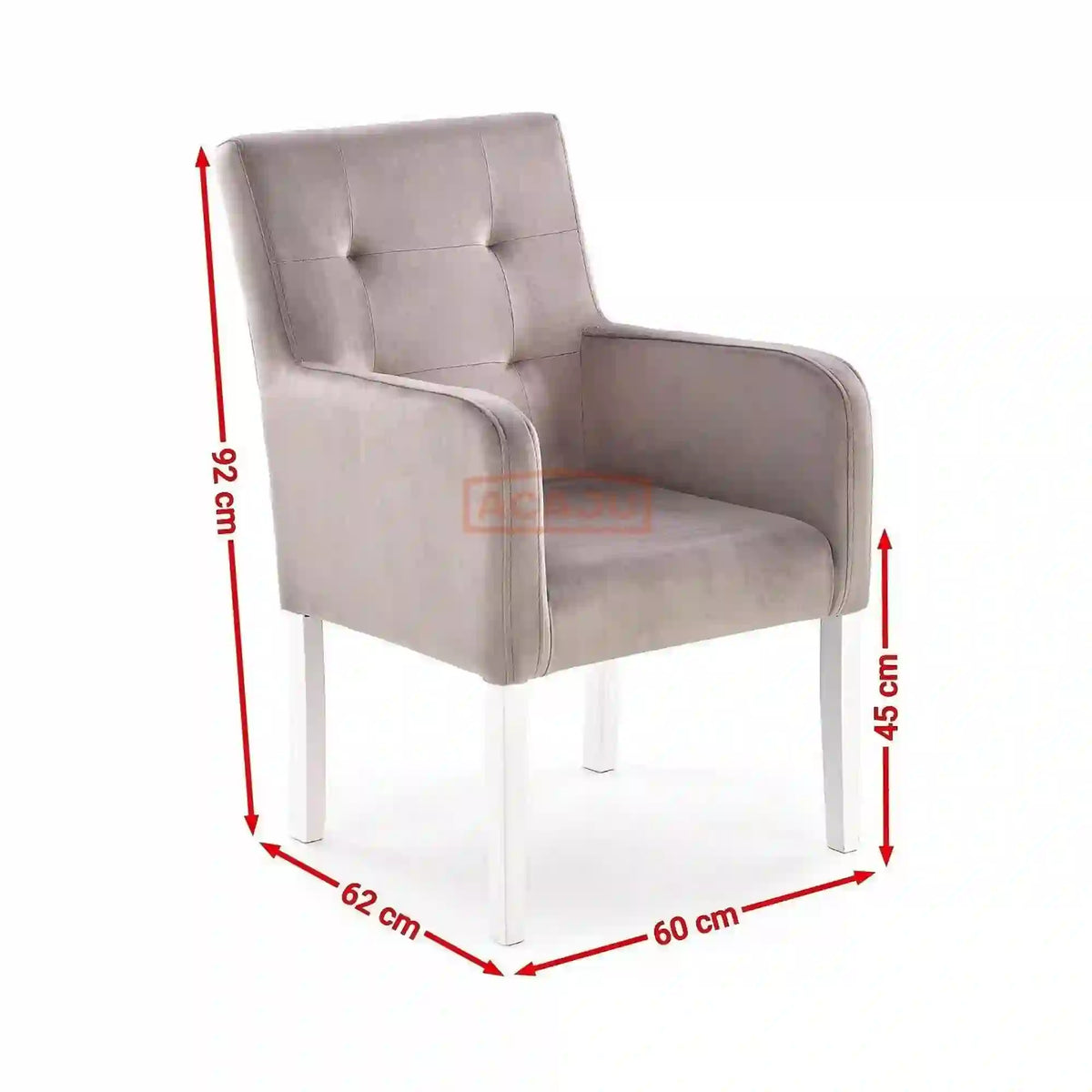 Fotoliu FILO, bej/stejar miere, stofa clasica/lemn, 60x62x92 cm