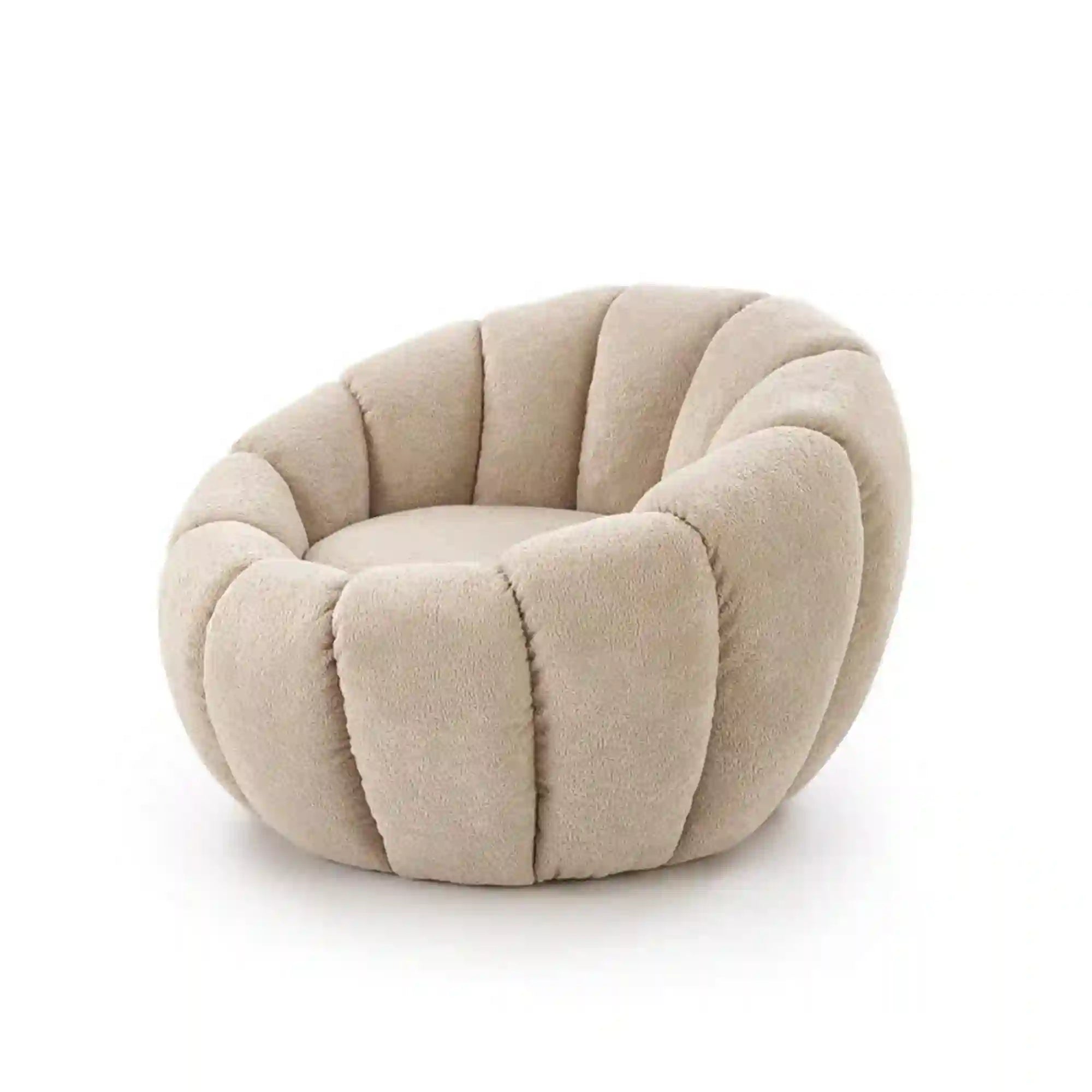 Fotoliu GASPAR 2, stofa catifelata bej, 90x95x60 cm