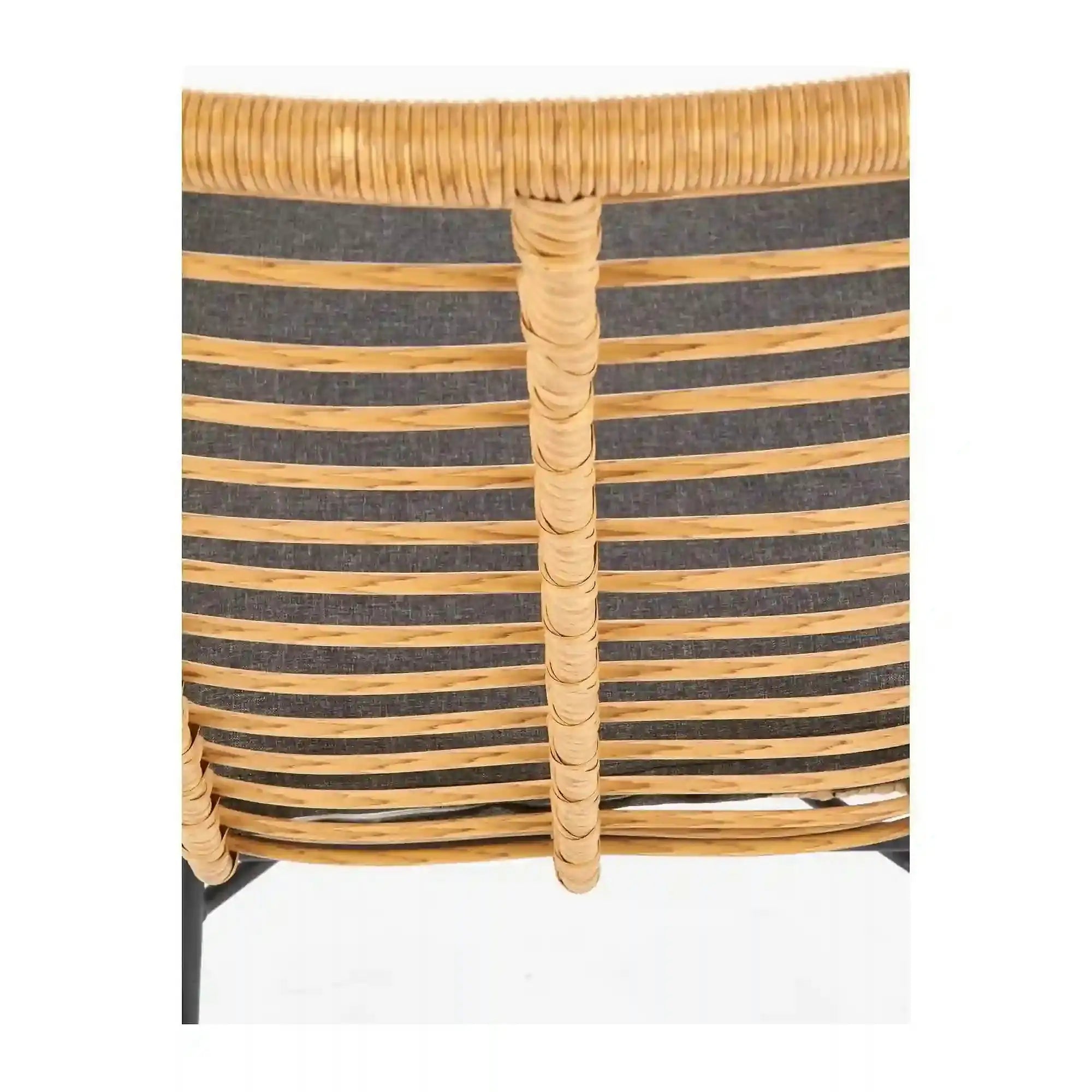 Fotoliu gradina IKARO, bej/gri, rattan sintetic/otel, 69x58x93x42 cm