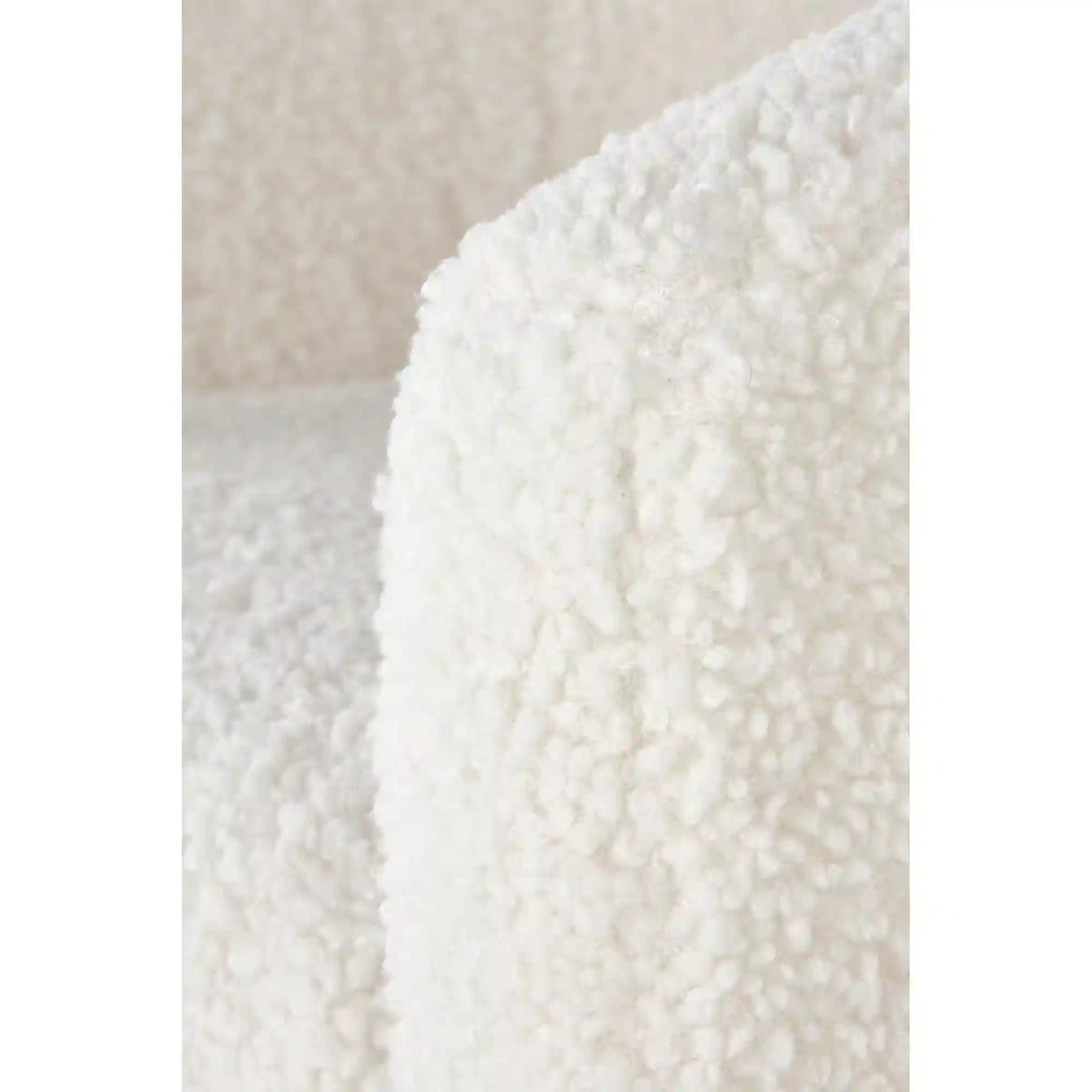 Fotoliu GRIFON 2, crem/stejar, stofa buclata/lemn, 77x67x78 cm